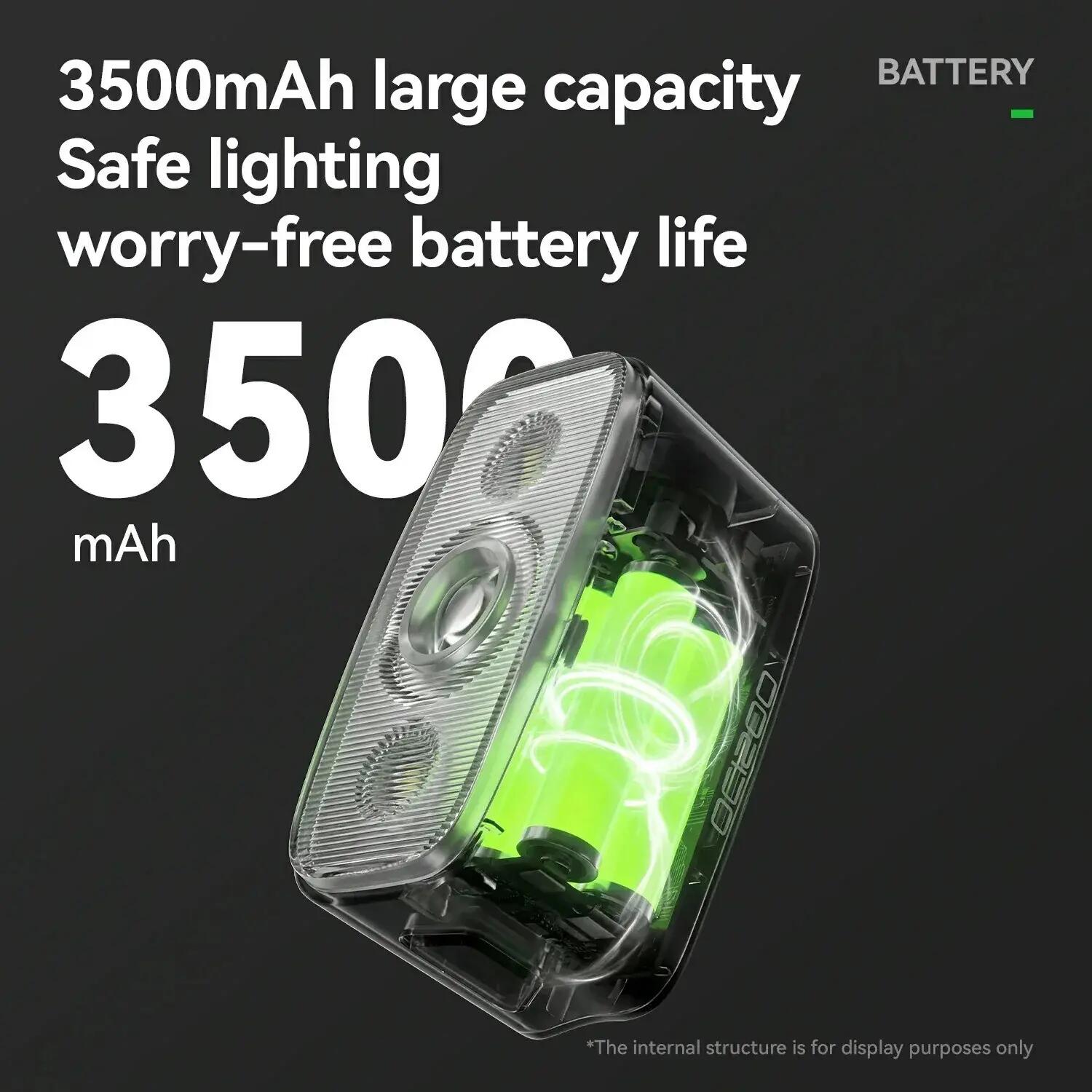Lampka rowerowa przednia Rockbros QC1200 1200 lm USB-C Powerbank IPX6 LED czarna 3/5