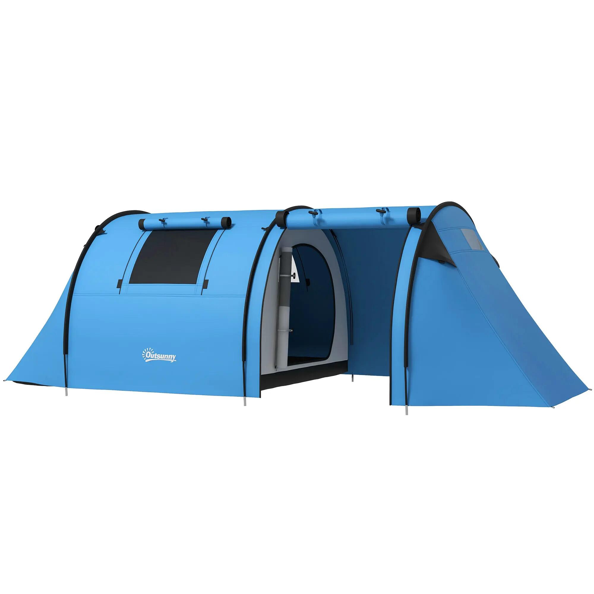 Tente camping - Plein air - Unisexe - 3-4 places - Bleu ciel 2/6