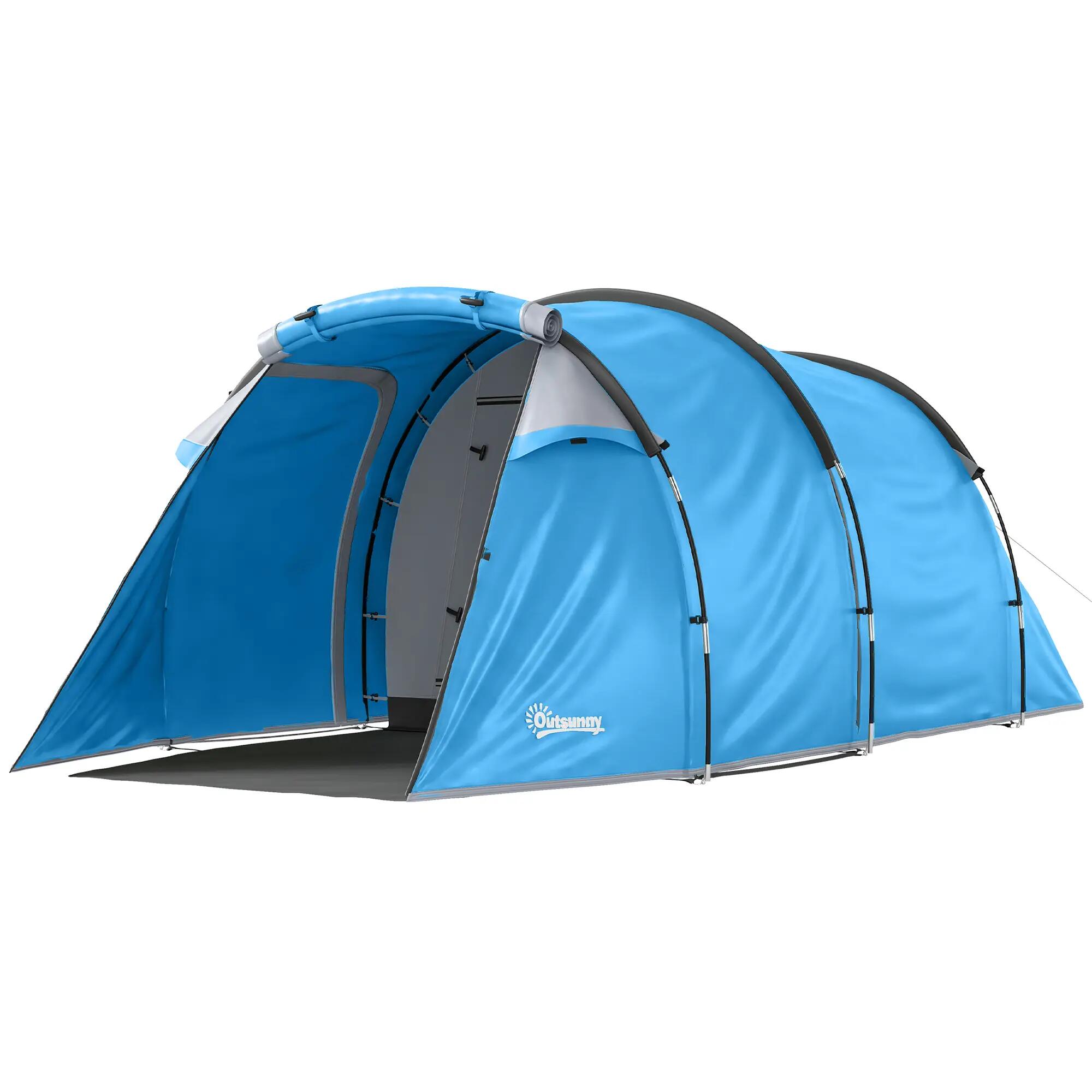 Tente de camping - Plein air - Pop-up, vestibule - Bleu clair 2/6