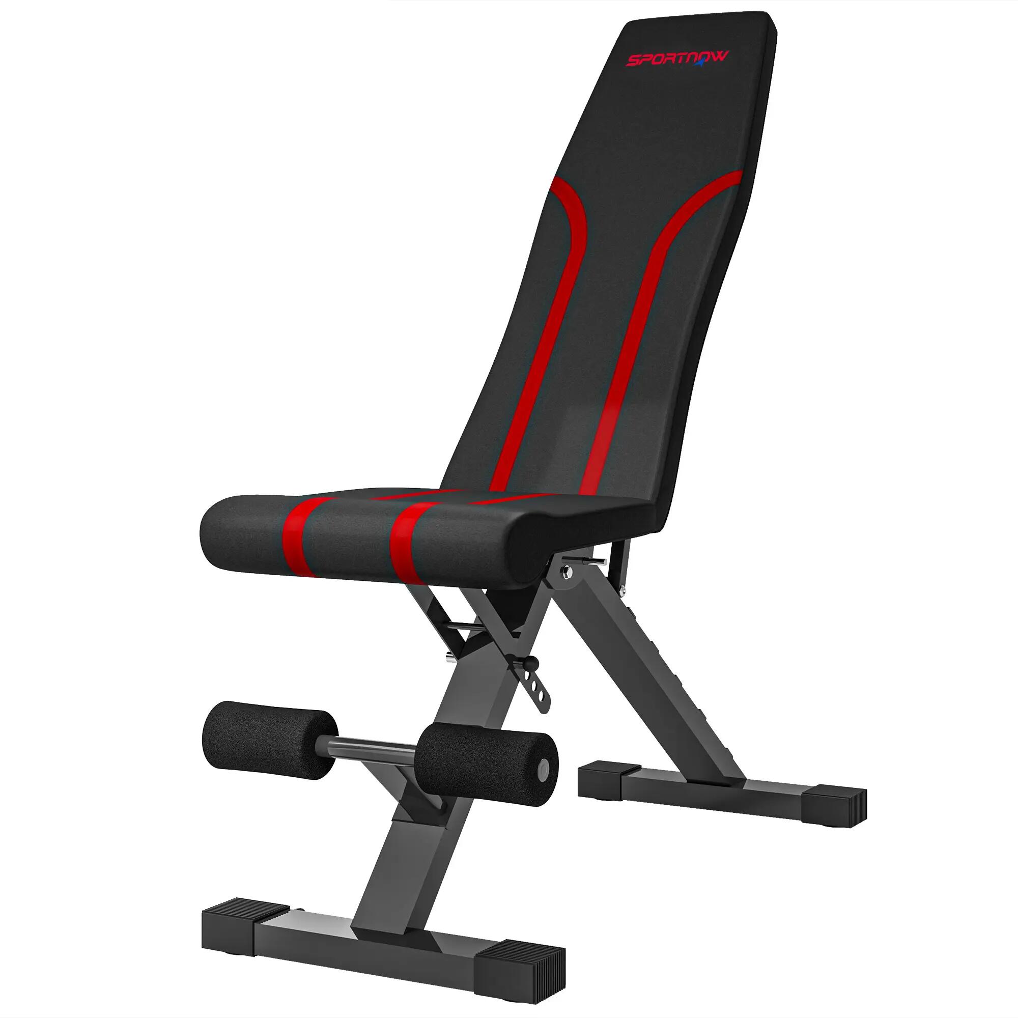 Banc de musculation inclinable et pliable, réglable pour un entraînement complet 2/9