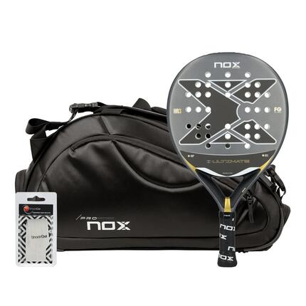 Pack Nox Ultimate Grau Gold + Padel-taschen Nox Pro Series