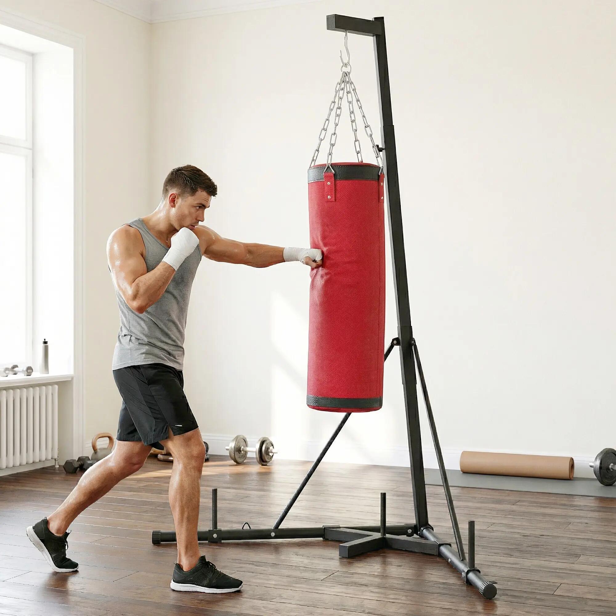 support sac de frappe - boxe - unisexe - autoportant, réglable 4/6