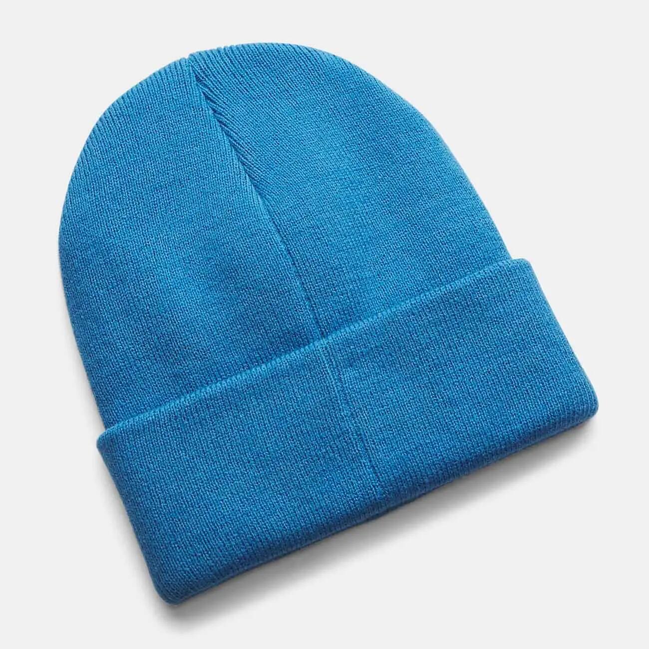 Berretto Unisex UA Halftime con Risvolto Blu 3/3