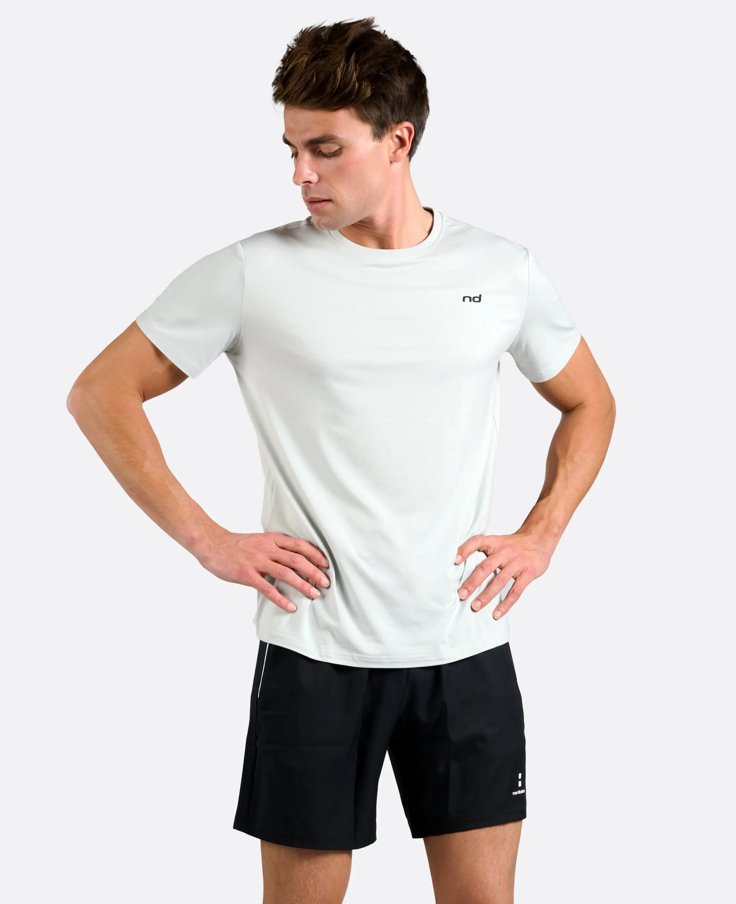 T-shirt de Homem "Bamboo Tee" Ténis/Padel Cinzento Claro 4/4