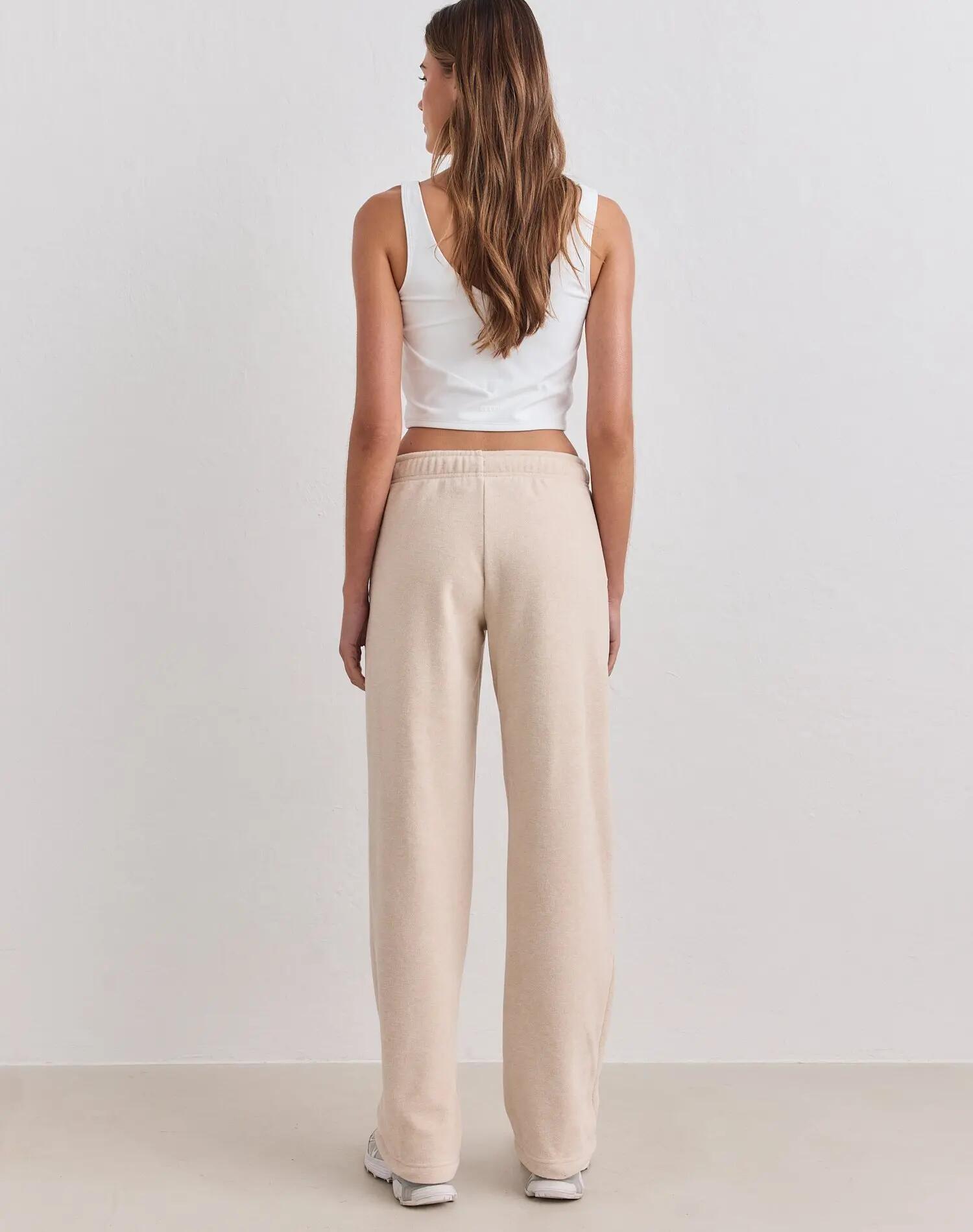 Pantaloni da Donna in Pile Sabbia 3/4