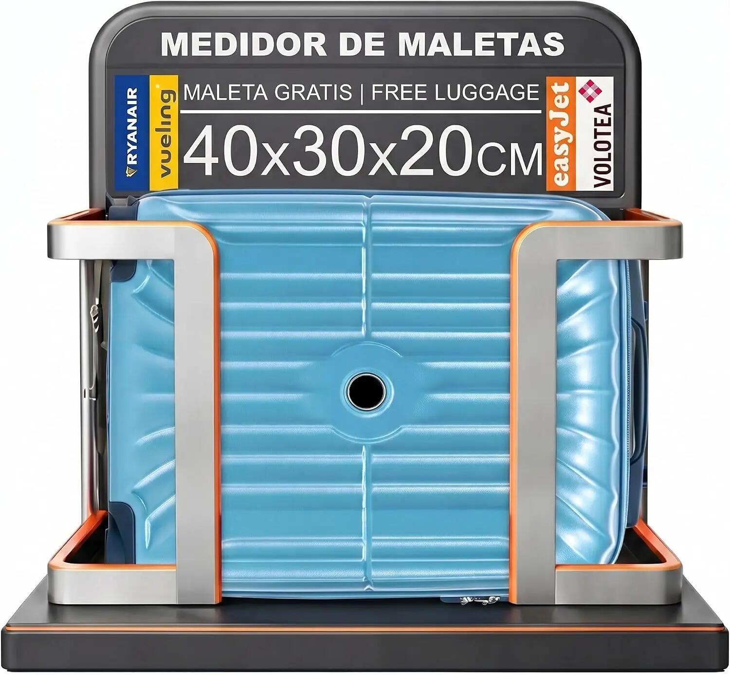Maleta Equipaje de Mano 40x30x20cm (27L) Ruedas 360º Desmontables. ABS Celeste 4/7