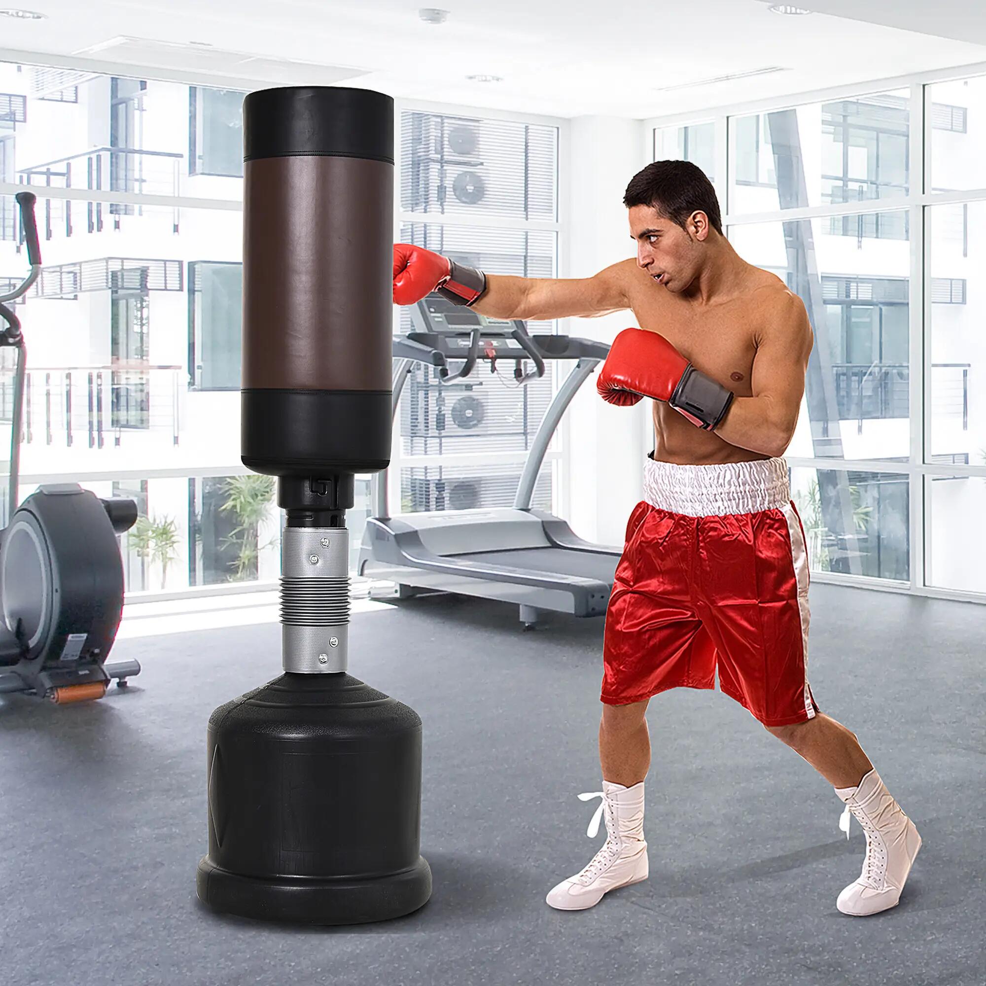 Sac autoportant - boxe - mixte - réglable - noir/marron 4/6