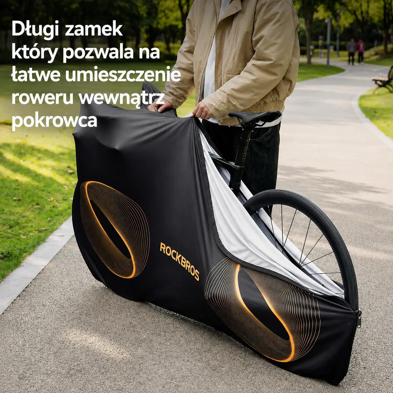 Pokrowiec ochronny na rower, elastyczny, na zamek błyskawiczny D97  ROCKBROS 5/5
