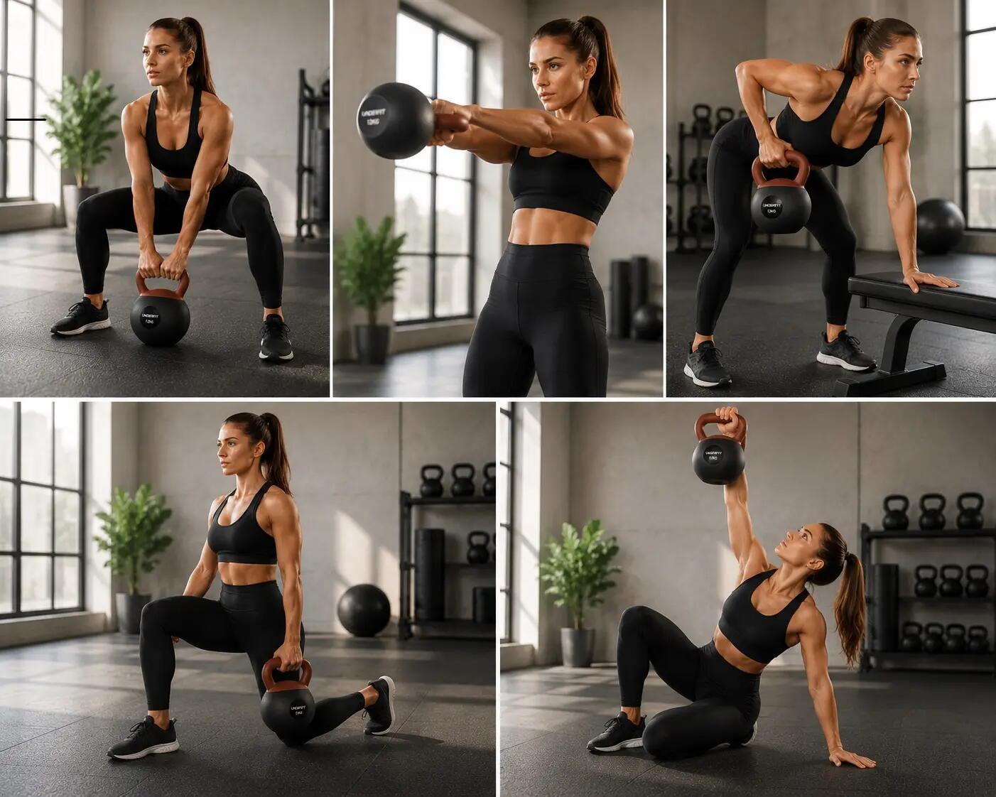 Zestaw Kettlebell Soft 2,5-12 kg 6 szt. Miękkie Odważniki UNDERFIT 7/14