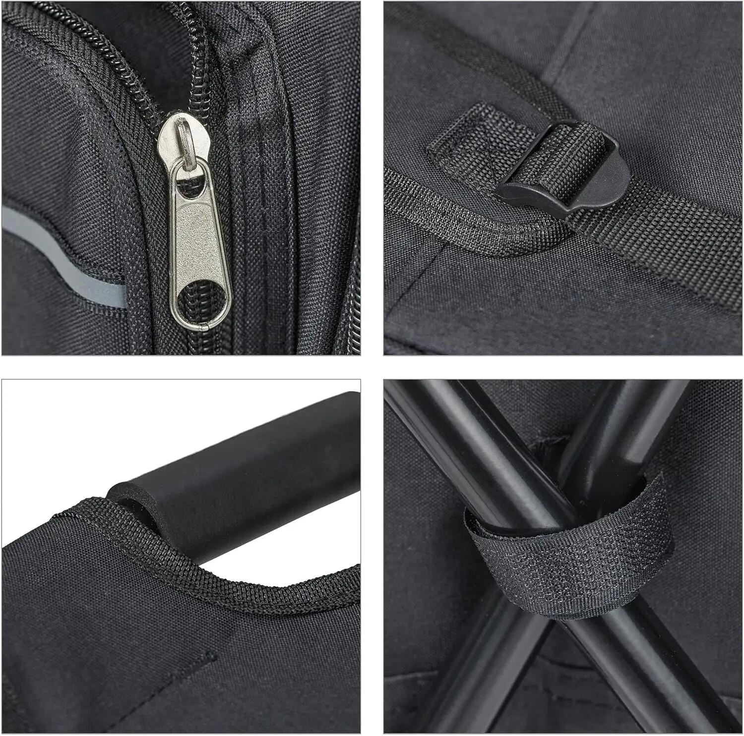 Silla de Mochila, Taburete Plegable, Bolsa Refrigeradora, Oxford PVC 600D 6/6