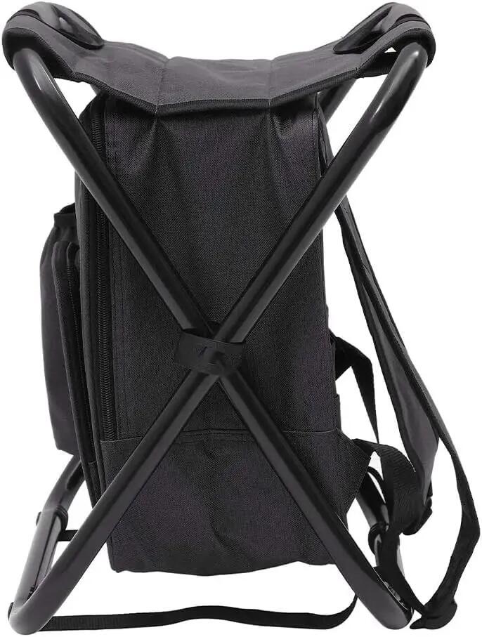Silla de Mochila, Taburete Plegable, Bolsa Refrigeradora, Oxford PVC 600D 3/6