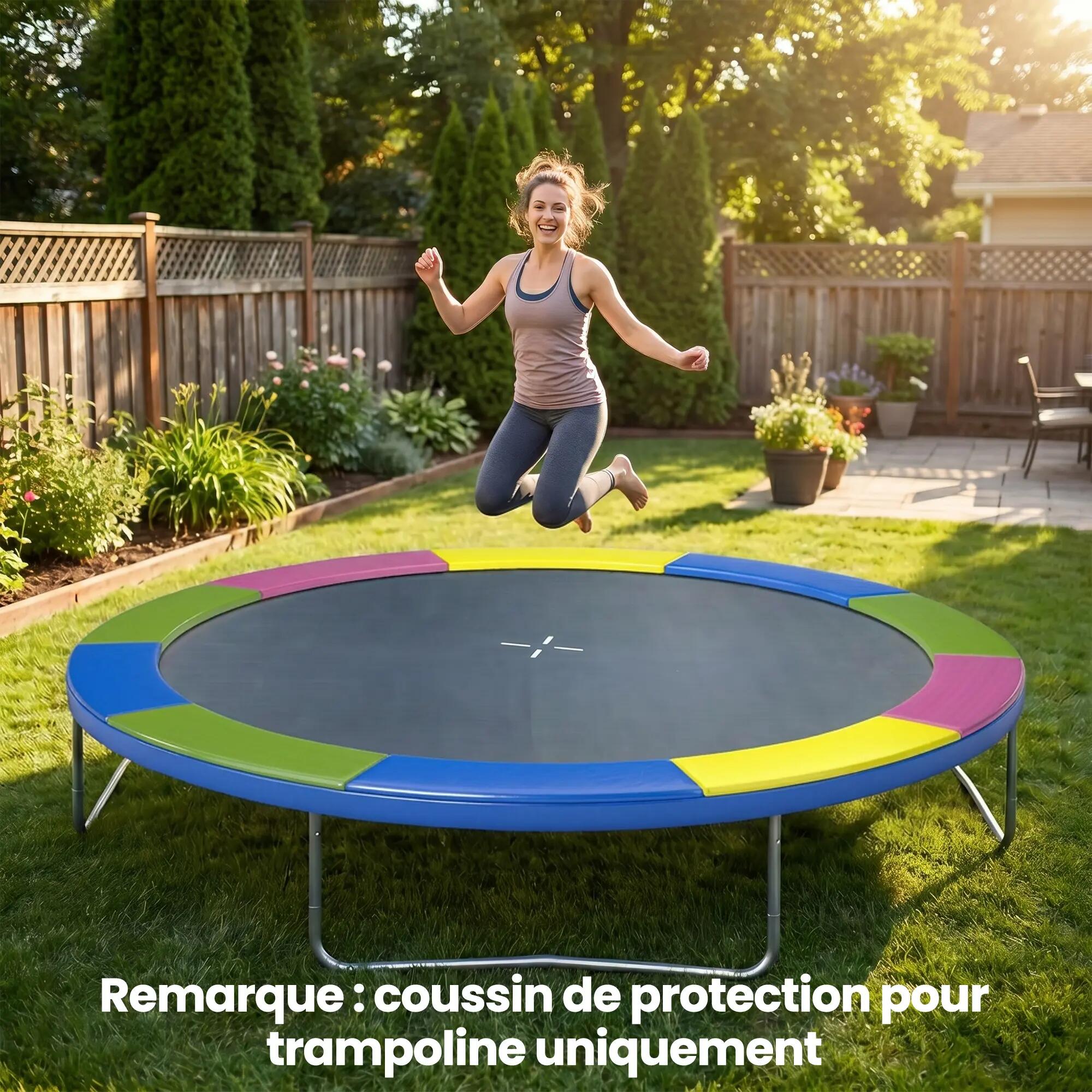 Coussin de protection trampoline 305cm avec cordon élastique résistant aux intem 3/9