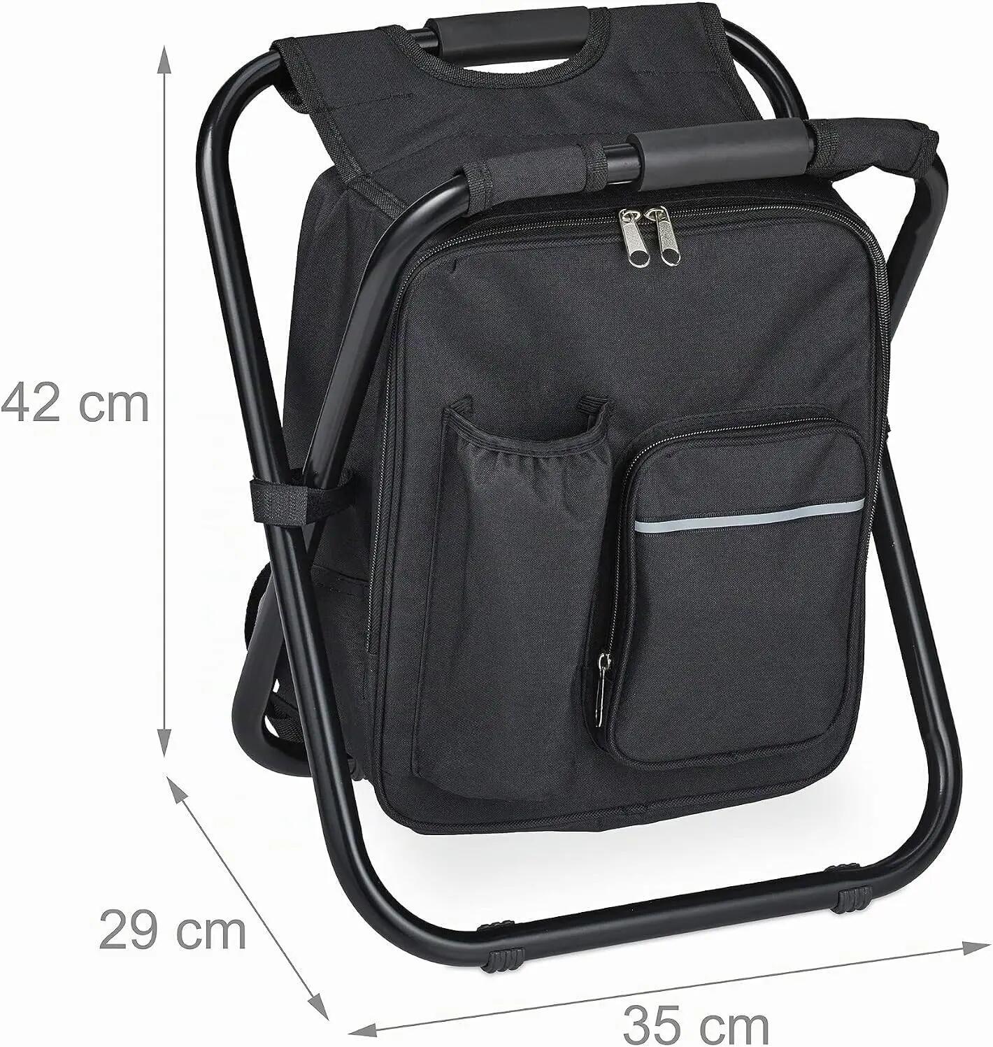 Silla de Mochila, Taburete Plegable, Bolsa Refrigeradora, Oxford PVC 600D 2/6
