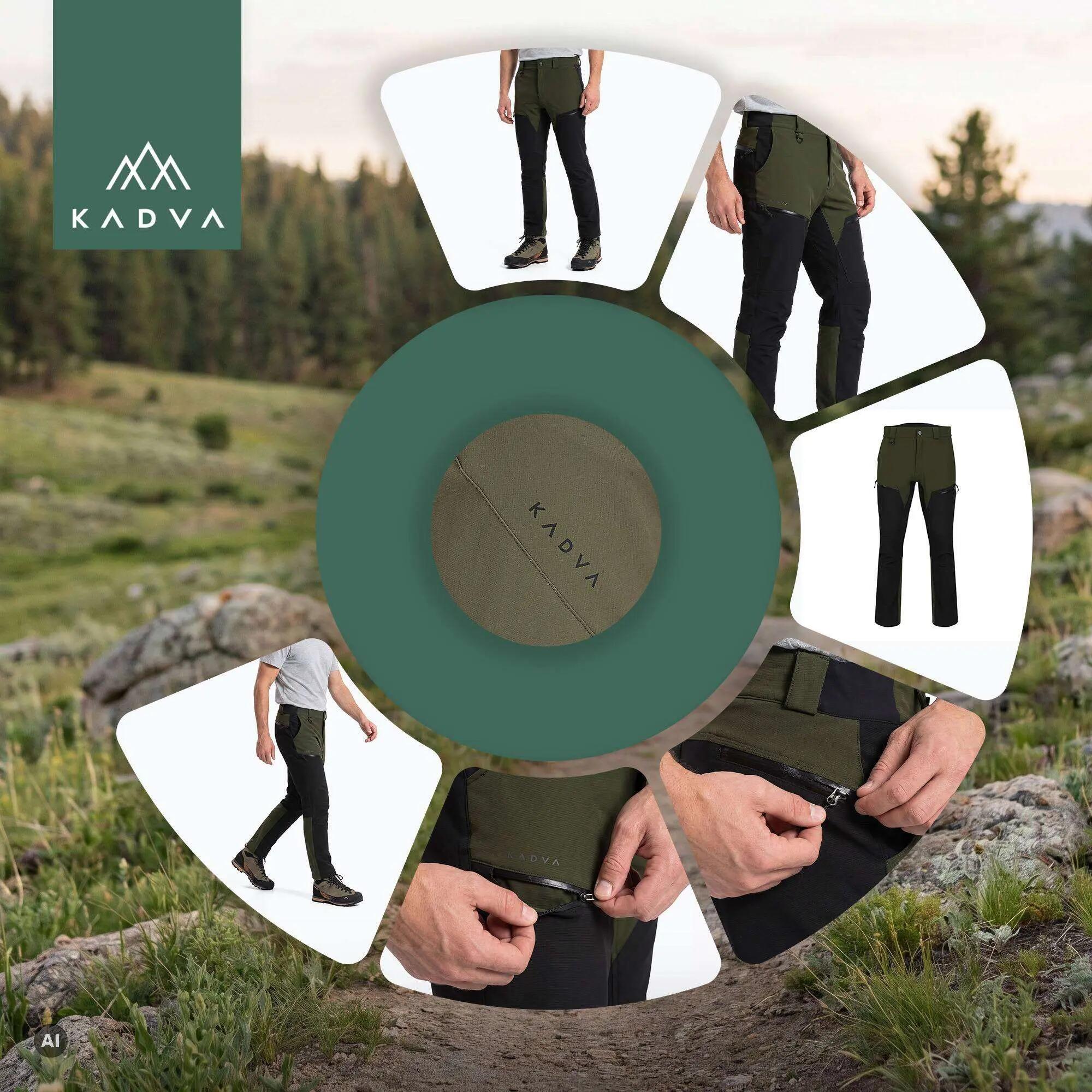 Pantalon de trekking homme KADVA Wanderleaf 4way 5/7