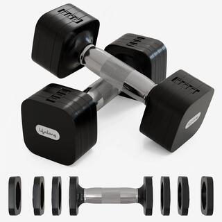 Adjustable Dumbbell Pair (2-5 kg) - Black