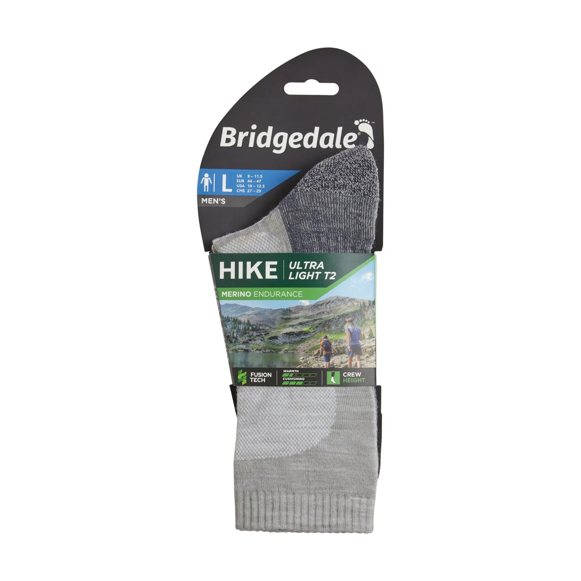 Bridgedale Men's Hike Ultra Light Merino Performance Crew Socks -  4