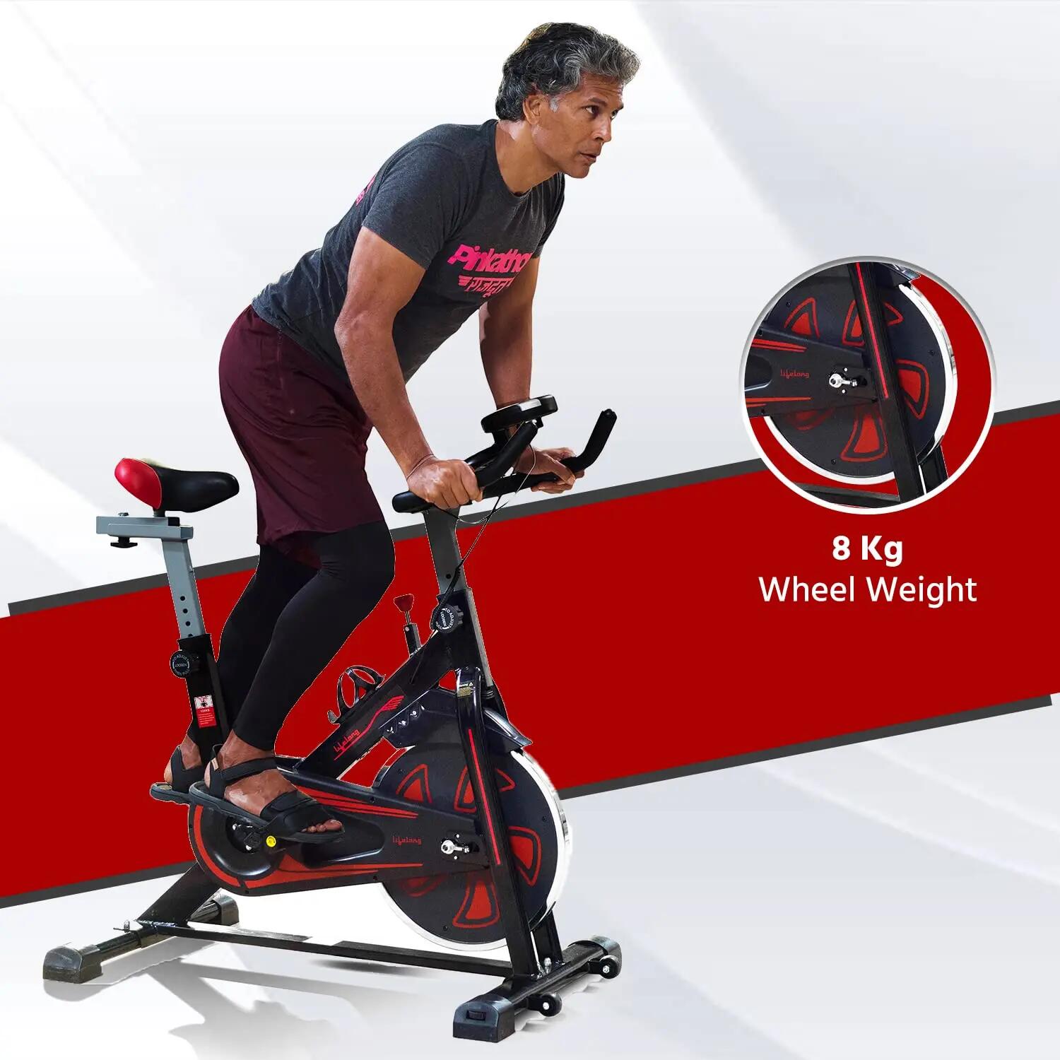 FitPro Spin Bike 8kg Flywheel LCD Heart Rate Sensor -  2