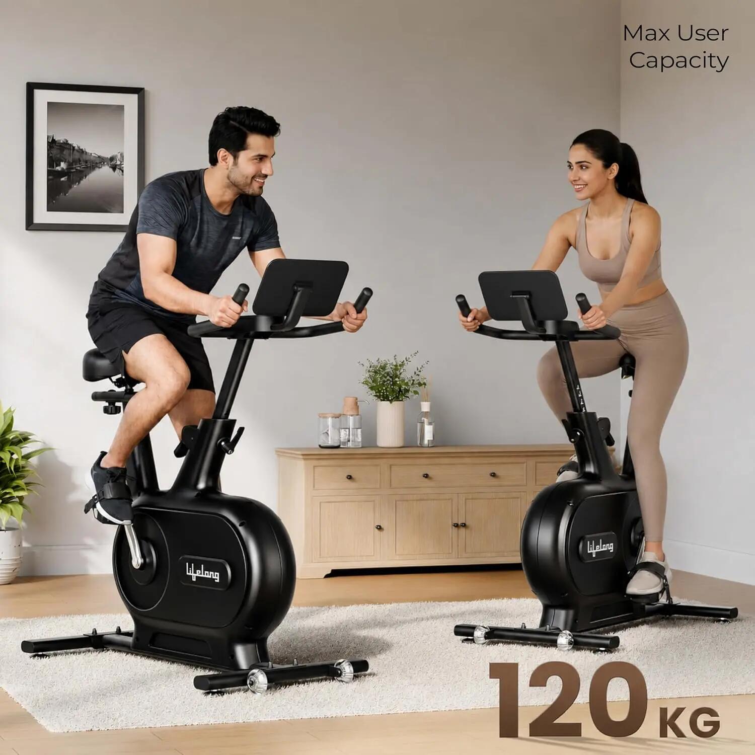 Magnetic Spin Bike 12kg Flywheel 9-Level Resistance Max Weight 120kg -  2