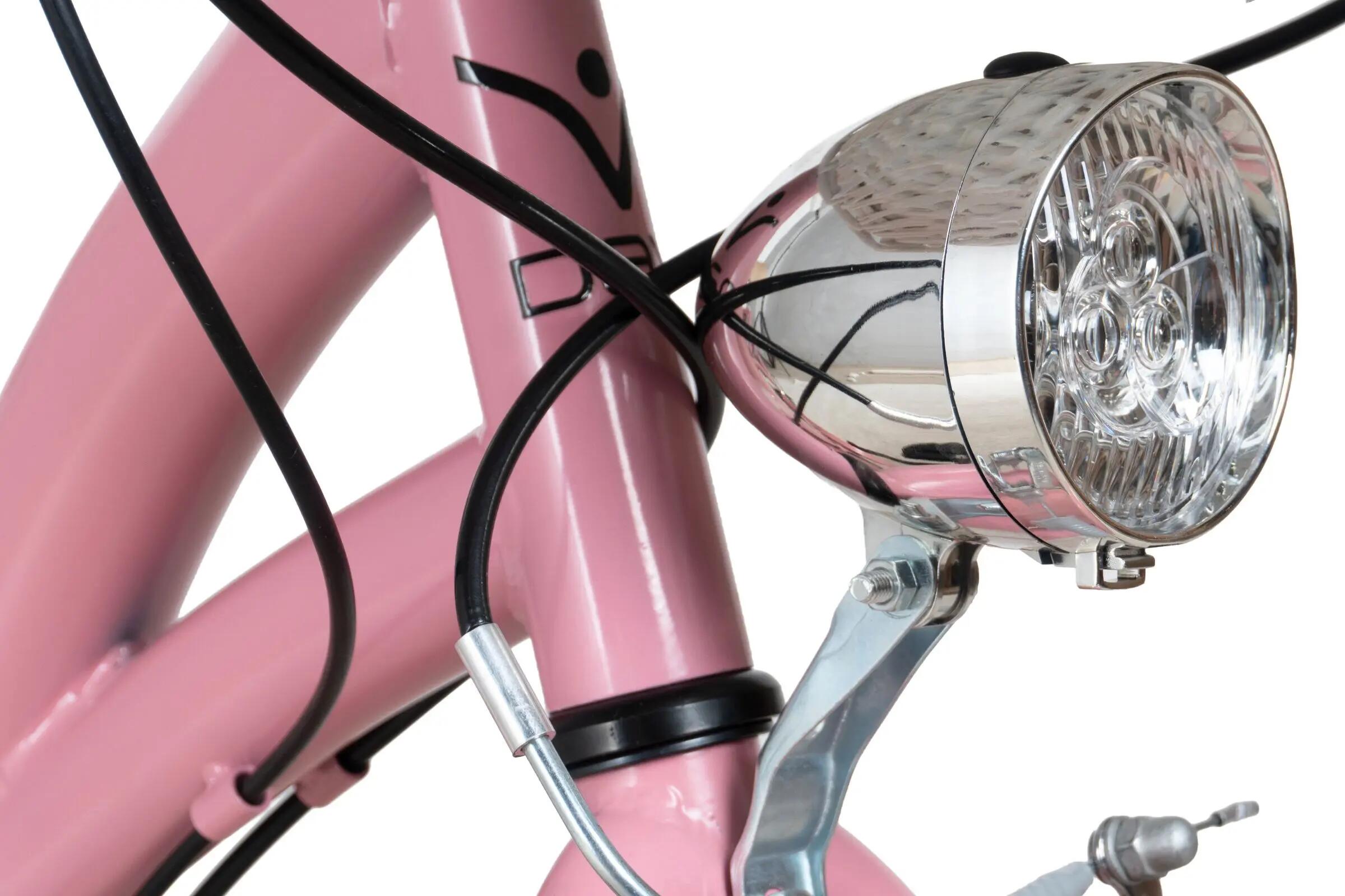 Bicicletta città bambina 24" Davi Aria 9-12 anni 14" 7 marce Shimano rosa 4/10