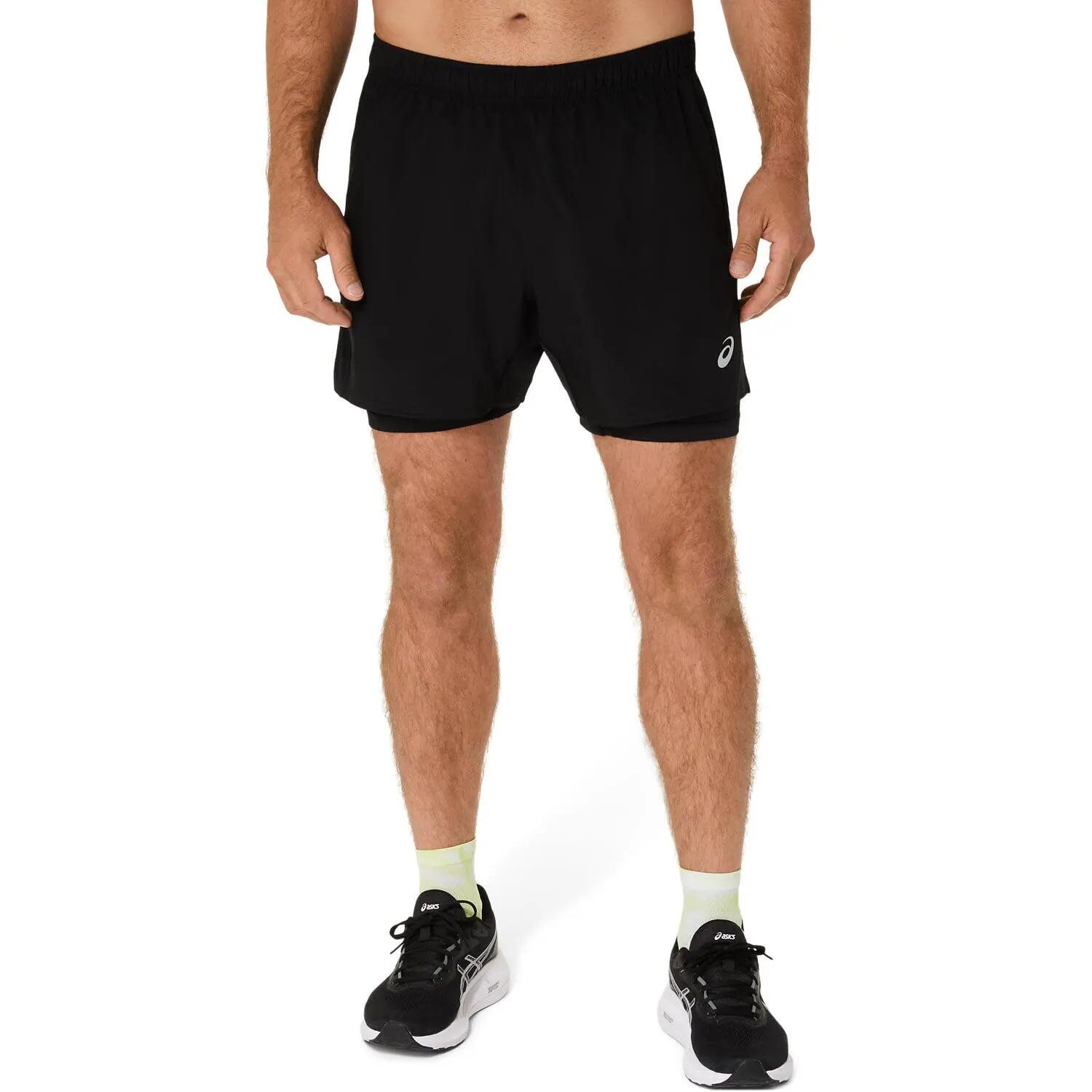 Pantalón corto deportivo hombre 2in1 Road 5in Short - negro 5/6