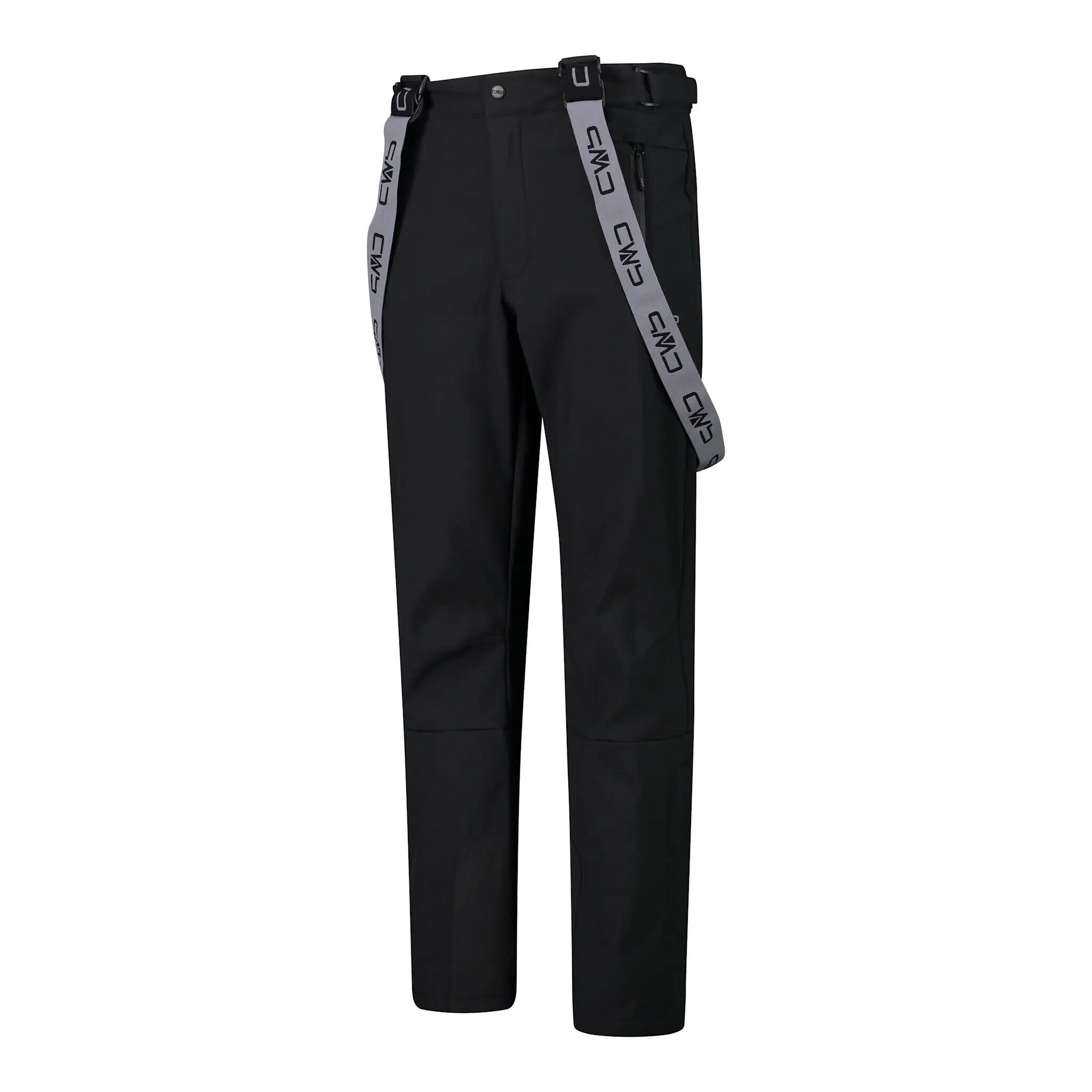 Broek bergwandelen Heren Man Ski Salopette Soft Shell - zwart 2/6