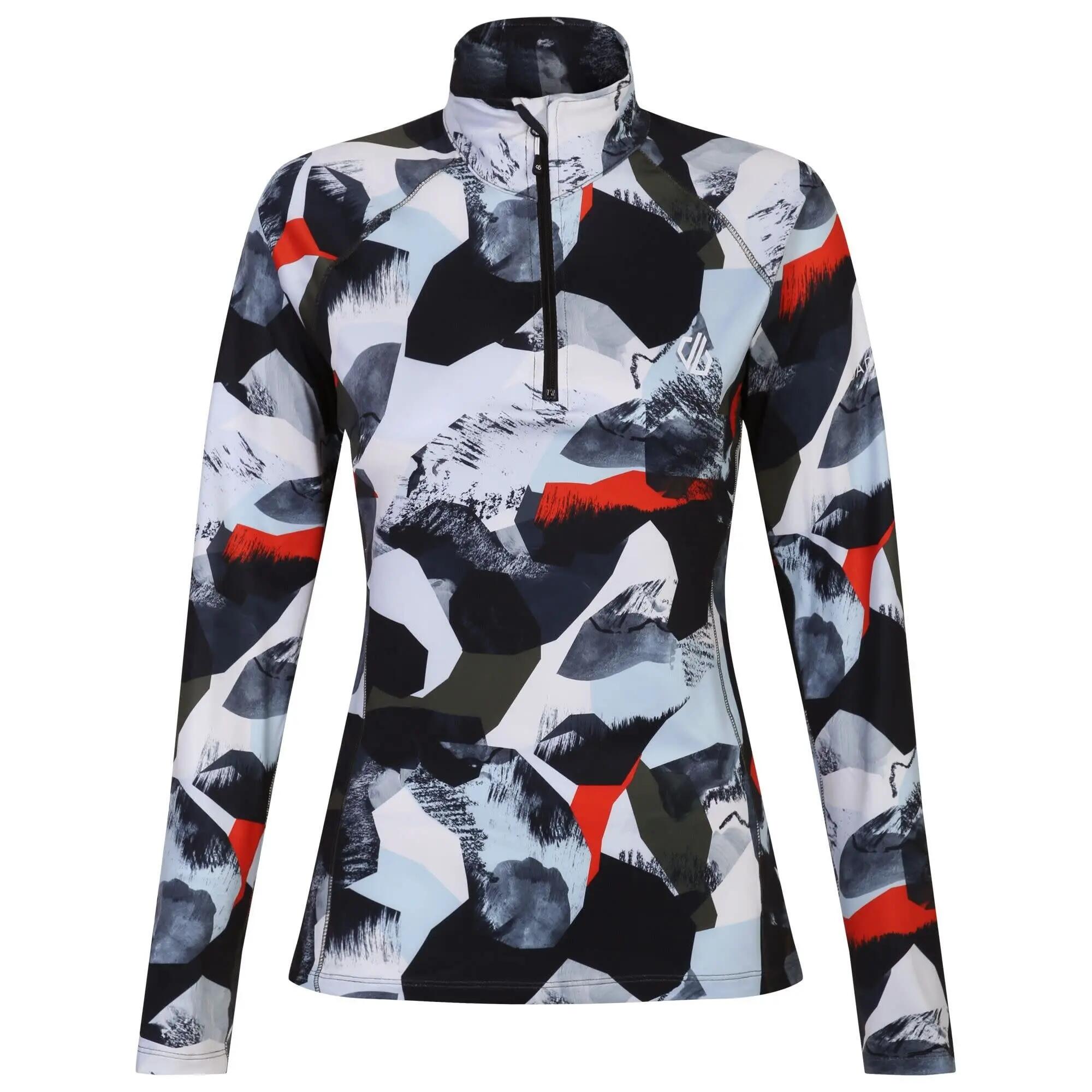 Polaire randonnée femme Divulge Core Str -LichGrnAbstr - noir 5/6