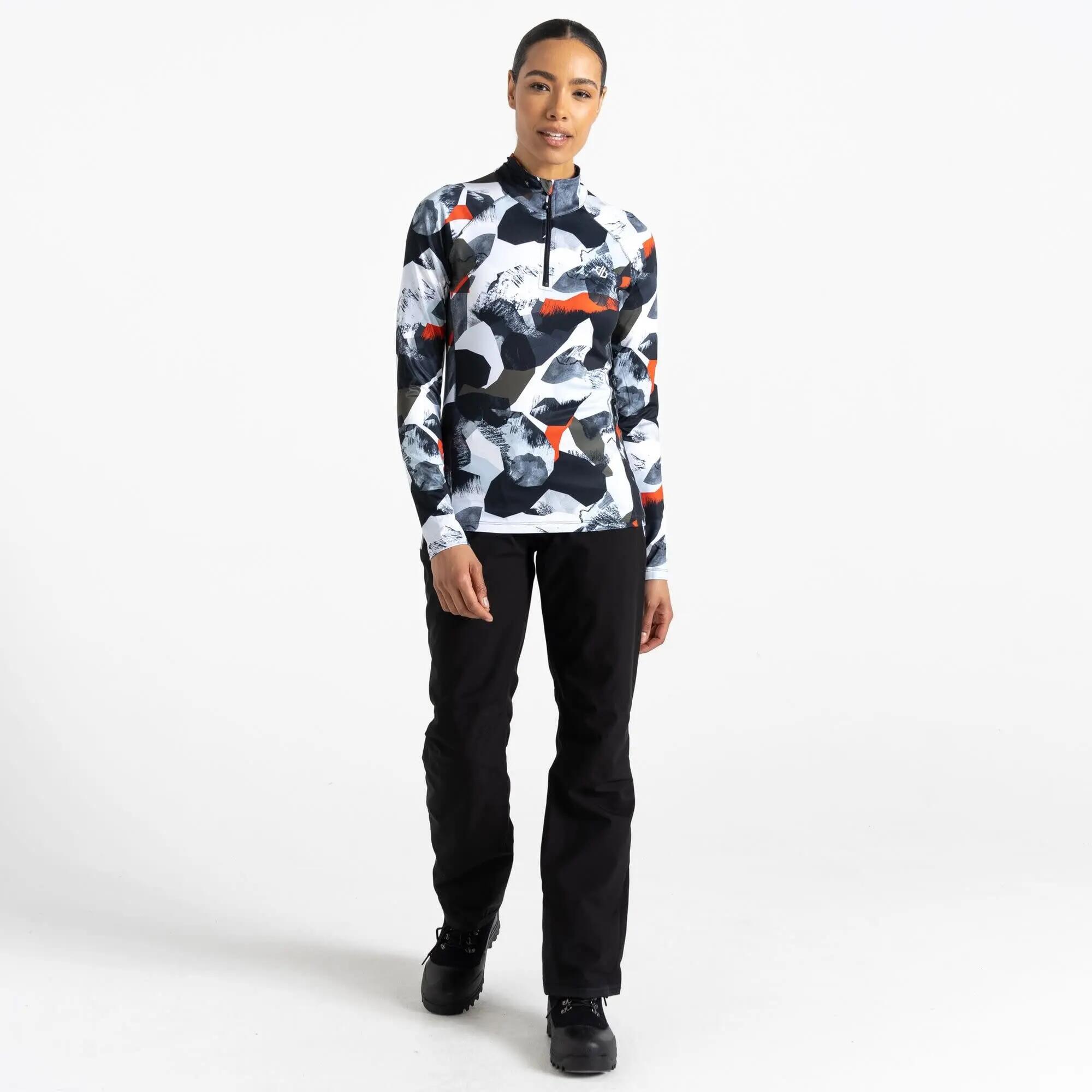 Polaire randonnée femme Divulge Core Str -LichGrnAbstr - noir 3/6