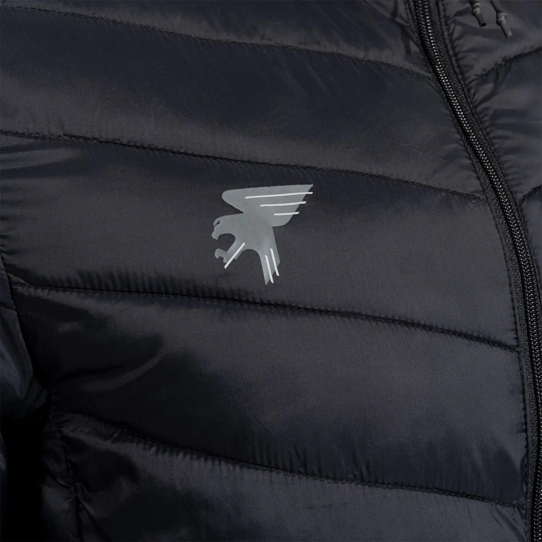 Giacca leggera uomo in nylon trapuntato nero con zip e tasche 3/3