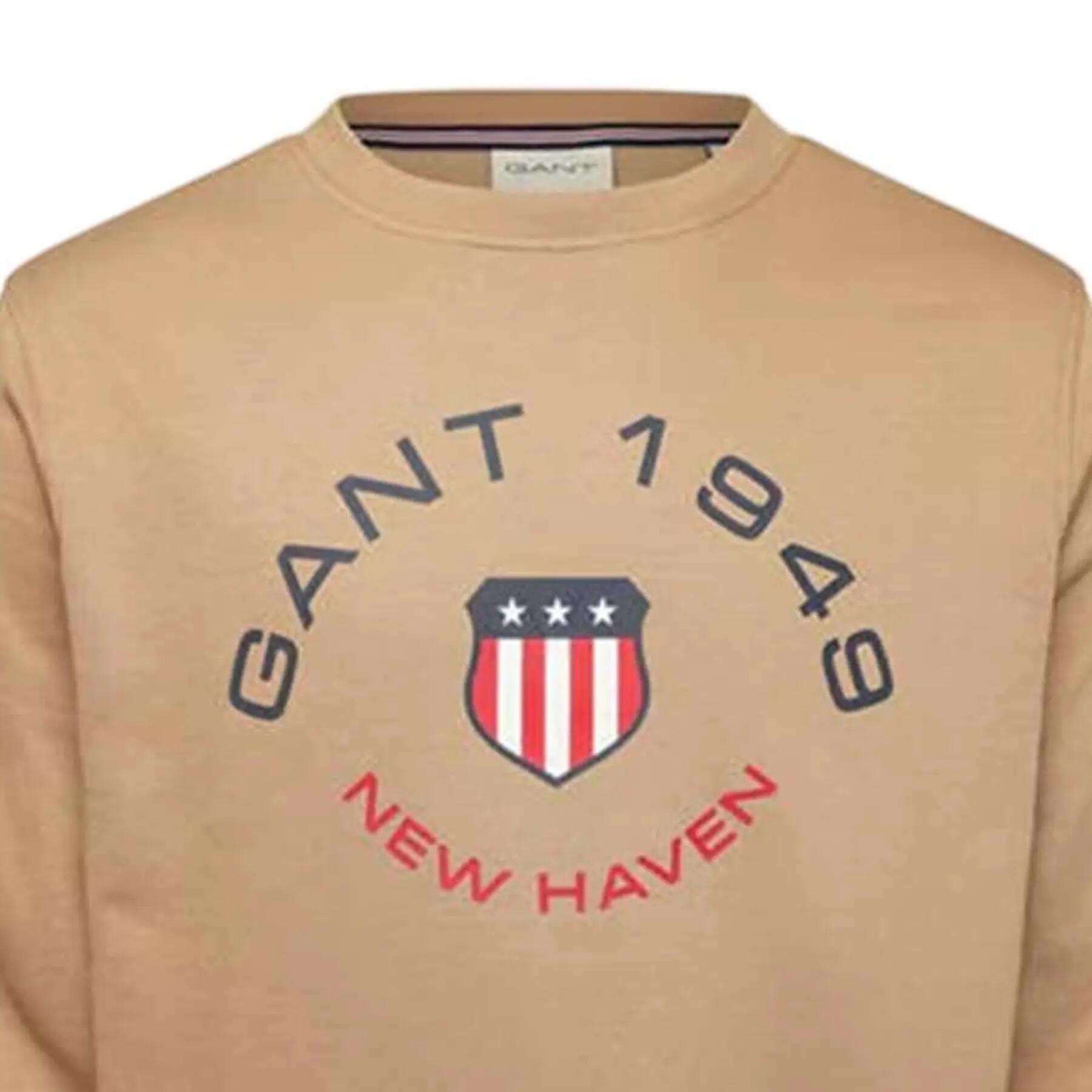 Mens 1949 Graphic Print Sweatshirt (Caramel) 3/3