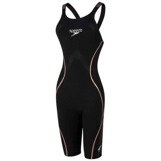 Maillot De Bain 1 Pièce Long INTENT STREAMLINE Femme (Noir / Jaune Or)