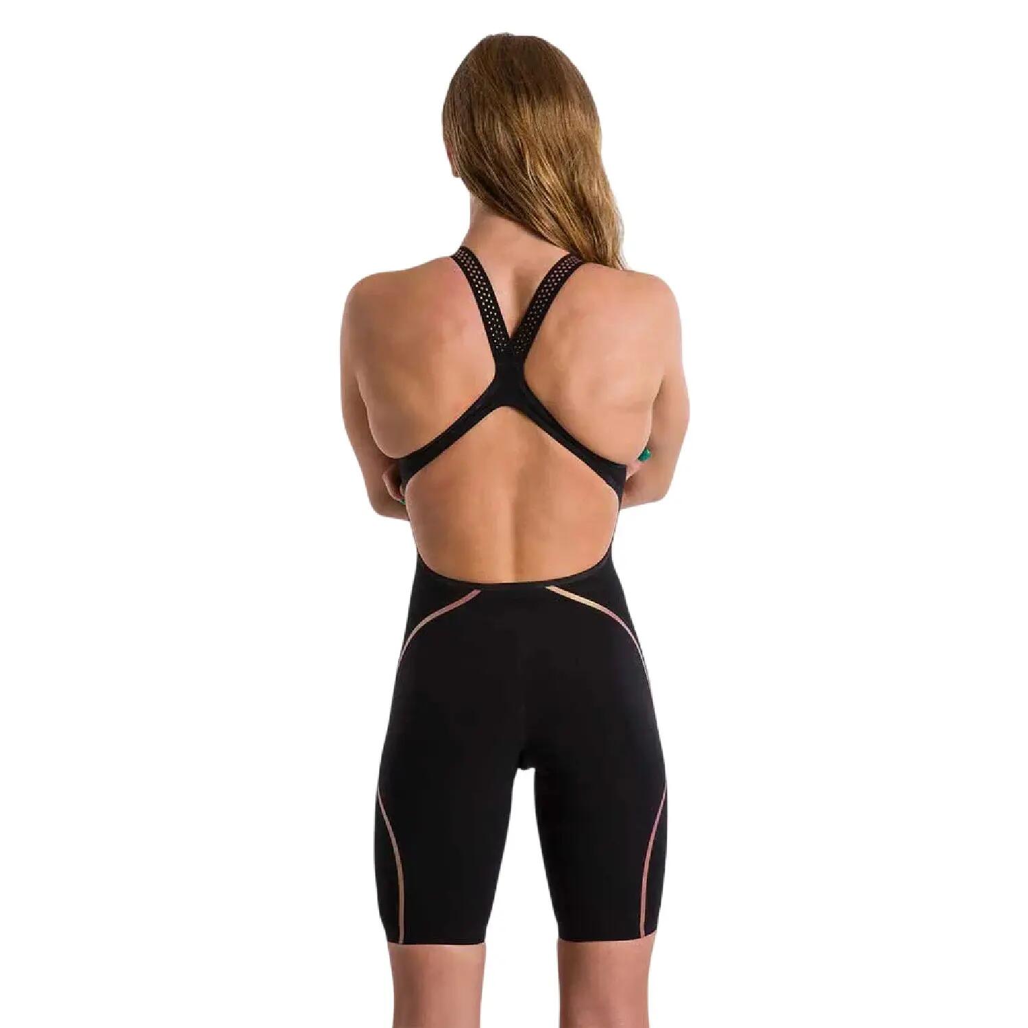 "Intent Streamline" Badeanzug für Damen Schwarz/Gold 2/4