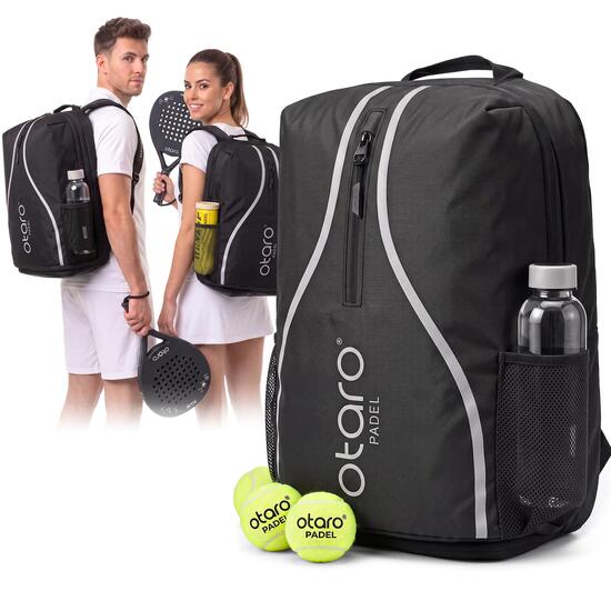 Sac de padel avec compartiment à chaussures comme sac à dos de padel 35L - Noir