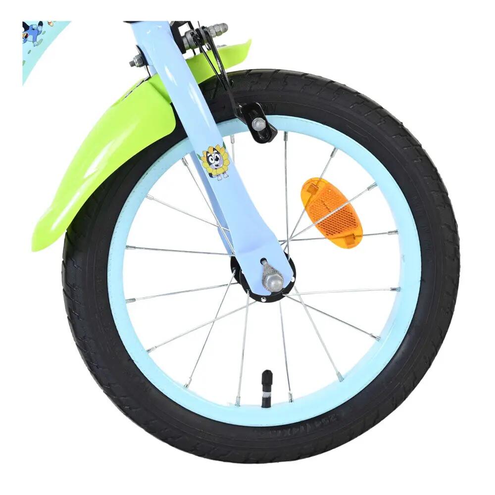 Bicicleta infantil Bluey 14 pulgadas azul claro dos frenos de mano 8/9