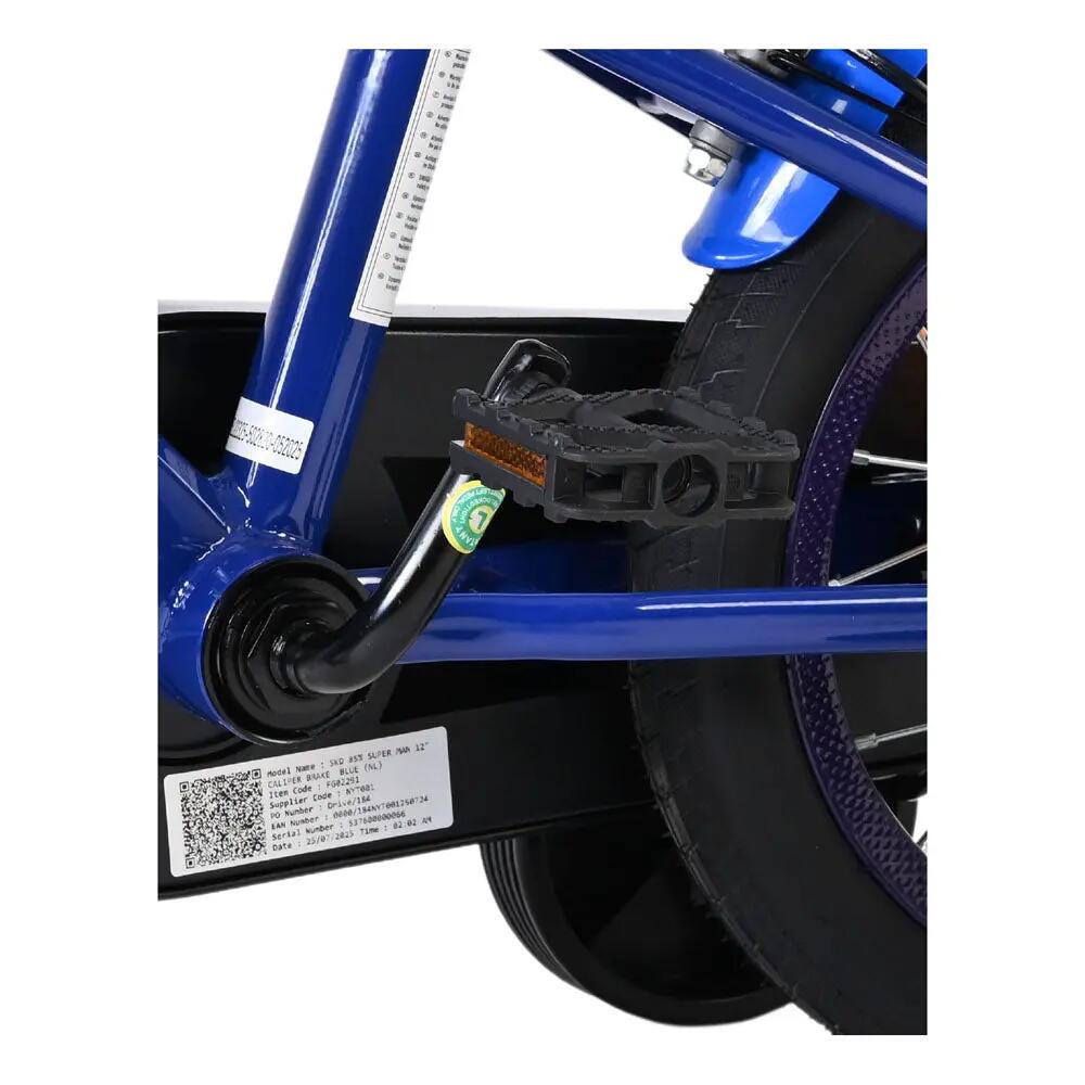 Superman 12 Zoll Kinderfahrrad Jungen Blau mit zwei Handbremsen 9/9