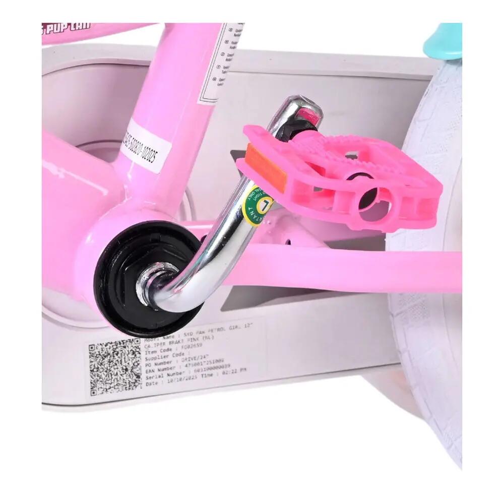 Paw Patrol kinderfiets - meisjes - 12 inch - roze - twee handremmen 9/9