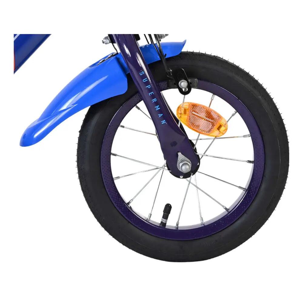 Superman 12 Zoll Kinderfahrrad Jungen Blau mit zwei Handbremsen 8/9