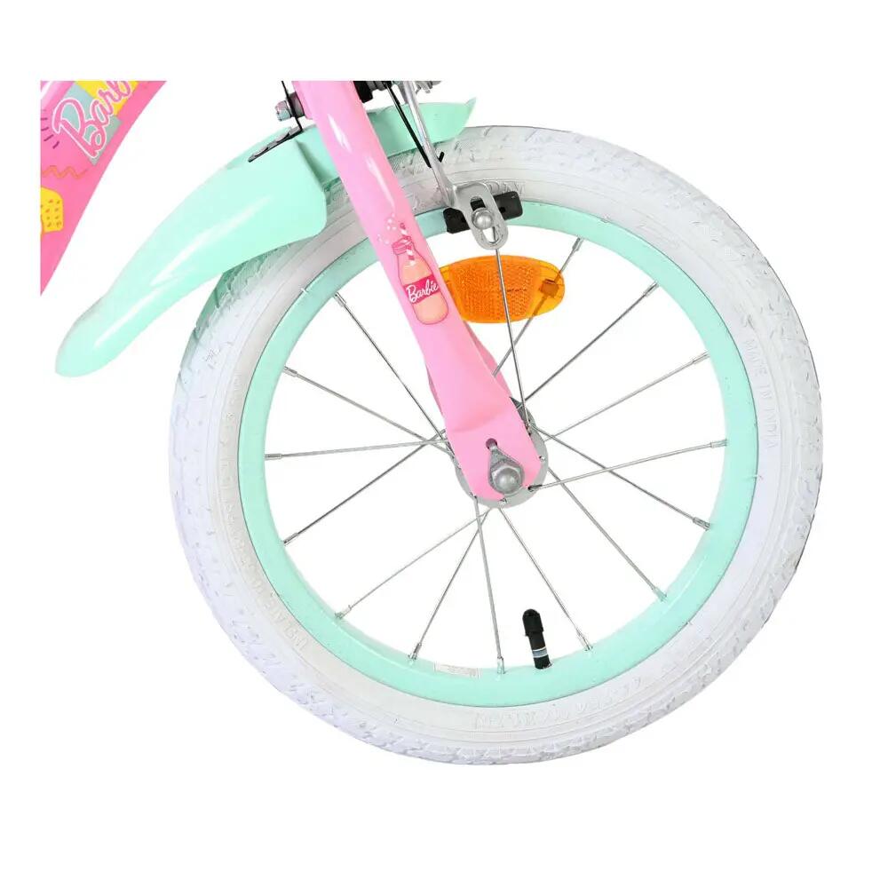 Rower dziecięcy Barbie 14 cali różowy z dwoma hamulcami ręcznymi 8/9
