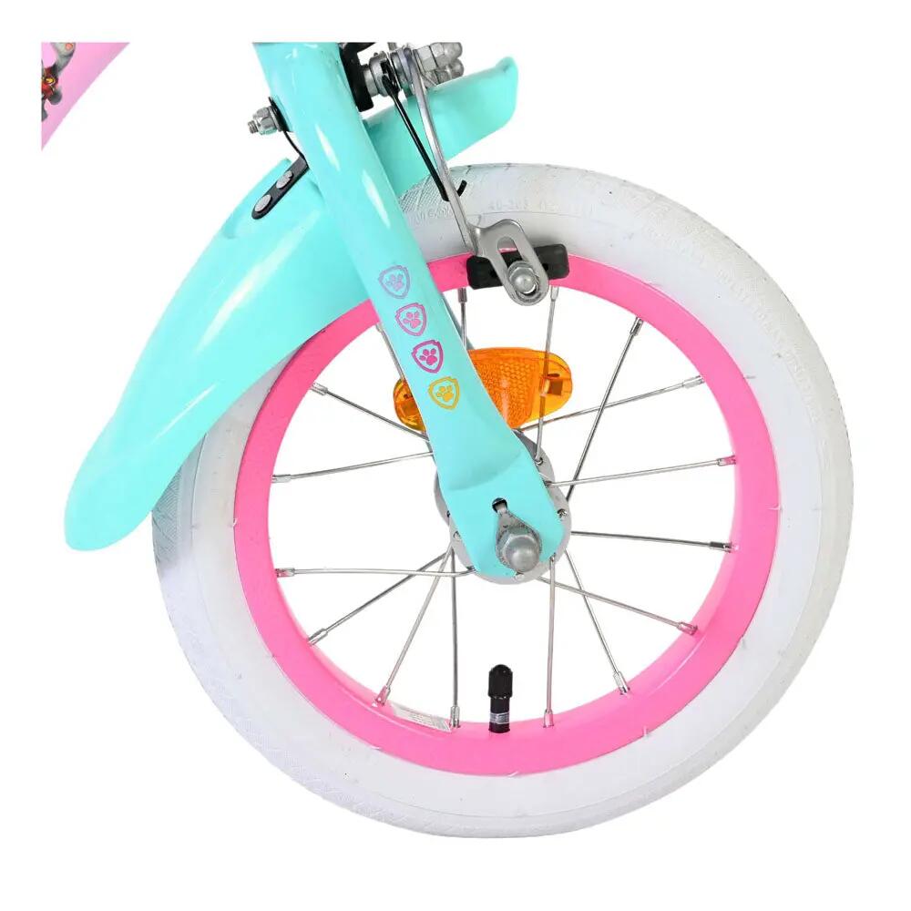Paw Patrol kinderfiets - meisjes - 12 inch - roze - twee handremmen 8/9