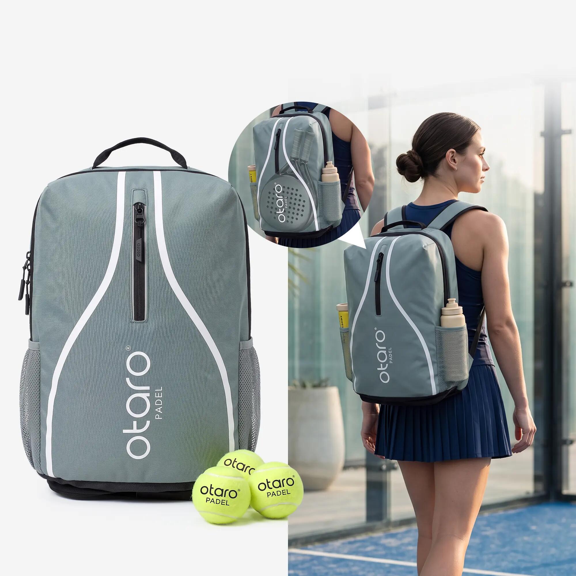 Padeltas met schoenenvak als padelrugzak 35L - Lichtgroen 2/8