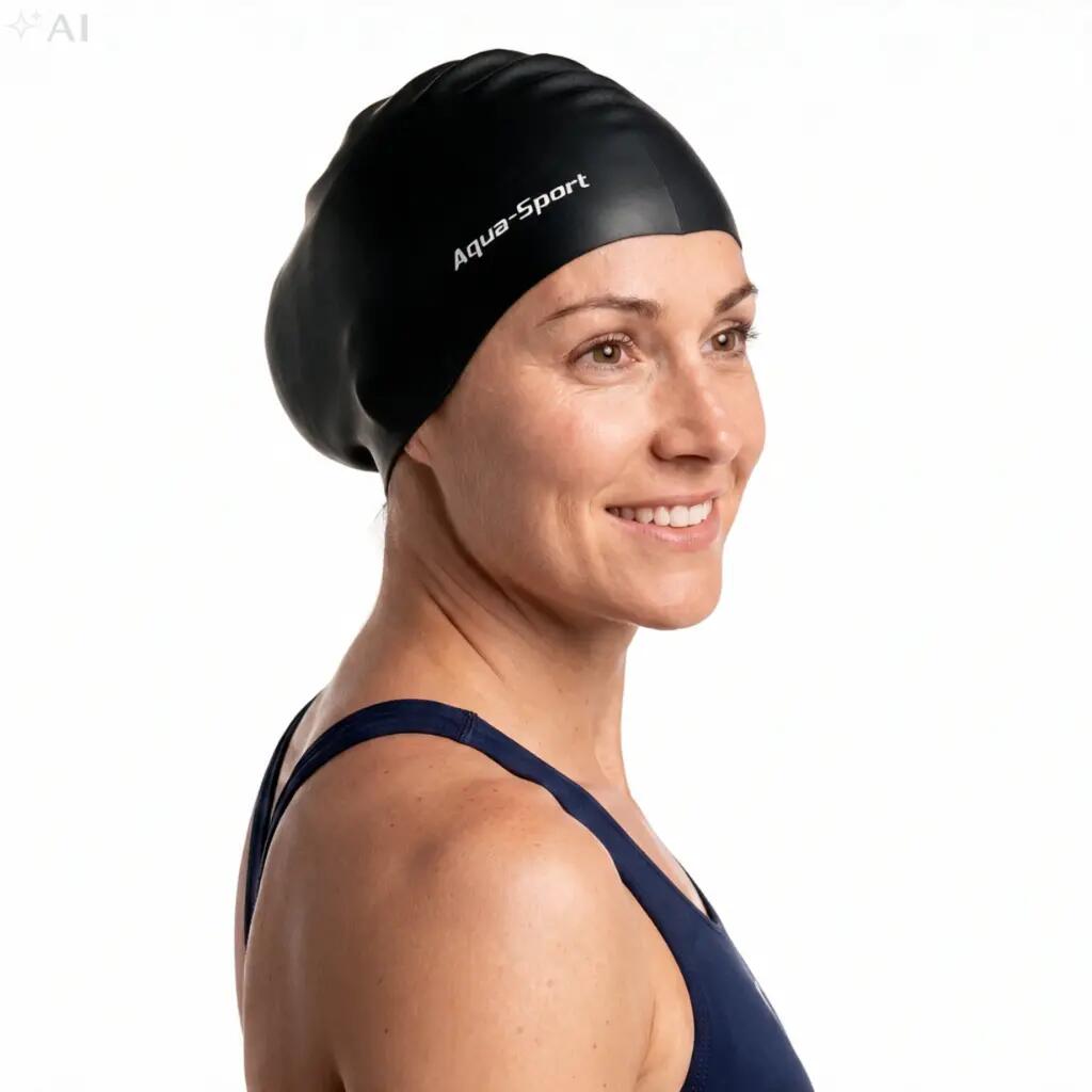 Czepek pływacki silikonowy na basen unisex Aqua-Sport Long Hair 4/8