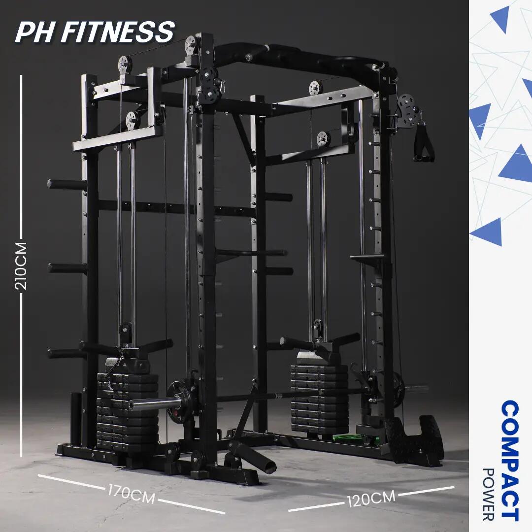 Premium Power Rack met Smith Machine en beenpers – 160 kg 8/10