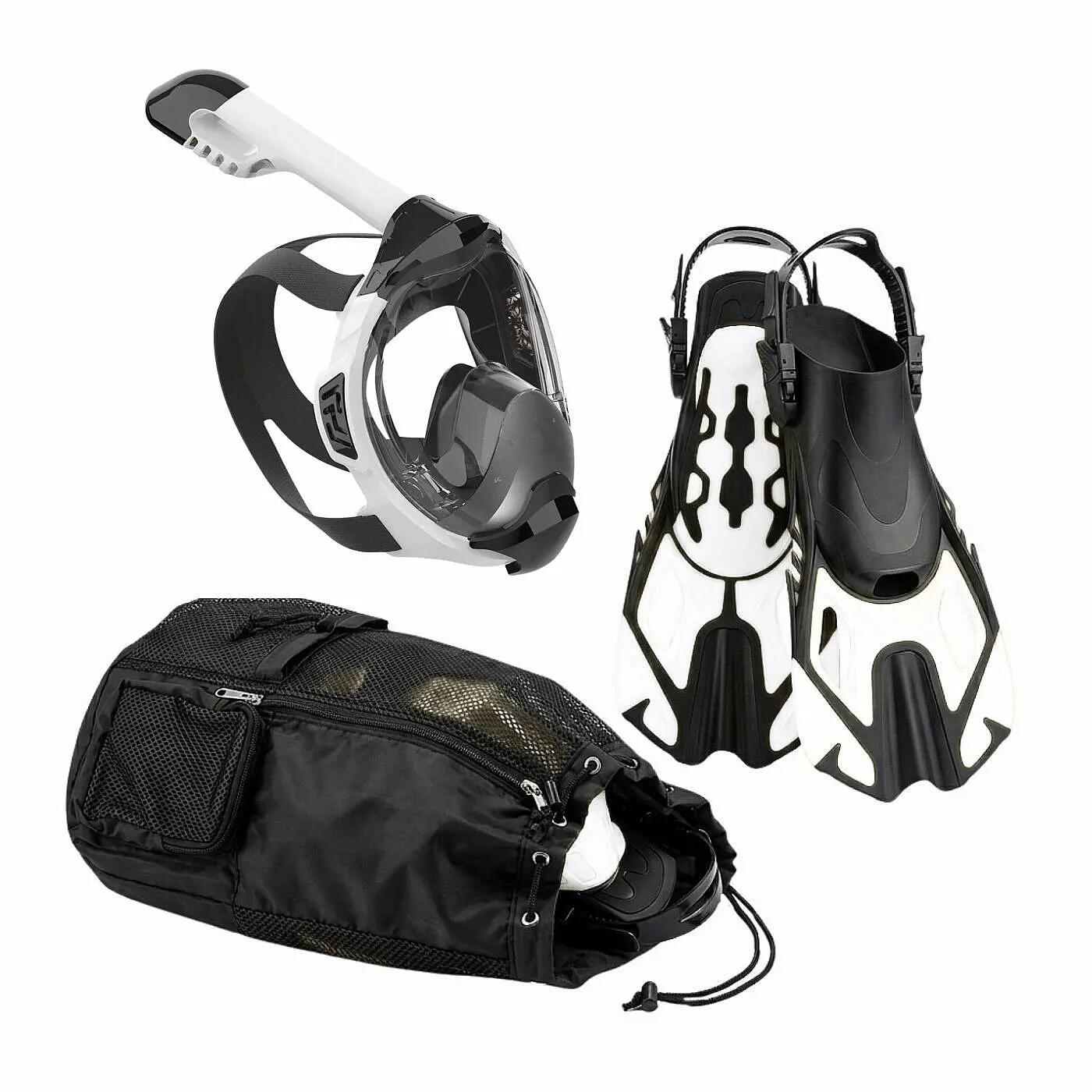 AGAMA Šnorchlovací set TRAVEL s batohem ploutvemi L/XL a maskou S/M