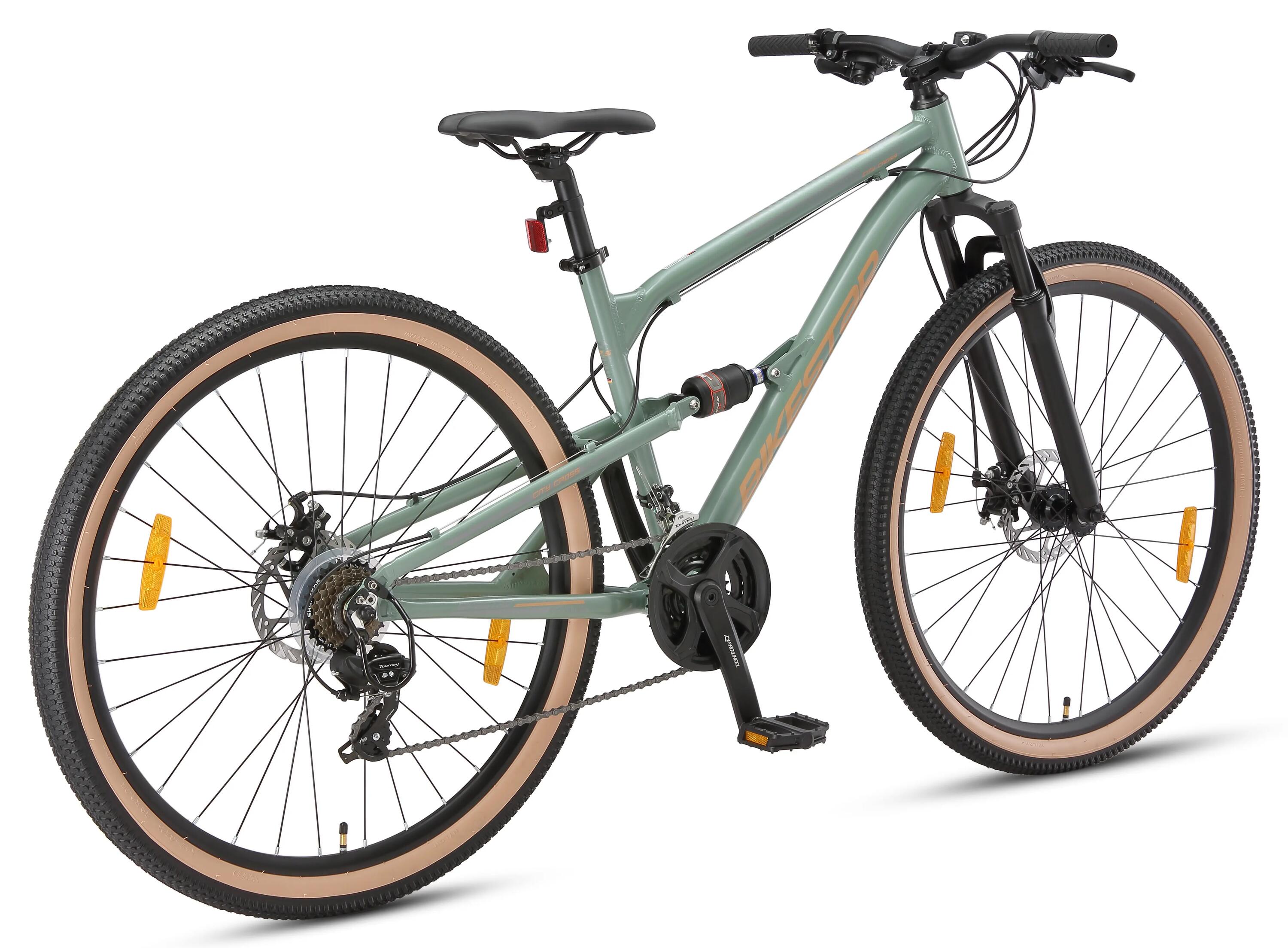 MTB fiets 29" aluminium, volledig geveerde, 21 versnellingen, schijfremmen 4/14
