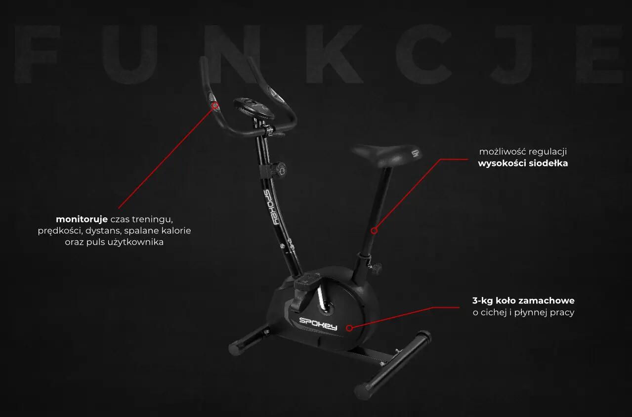 Bicicleta Estática Spokey Impeller CR Magnética con Sensor de Pulso 4/7