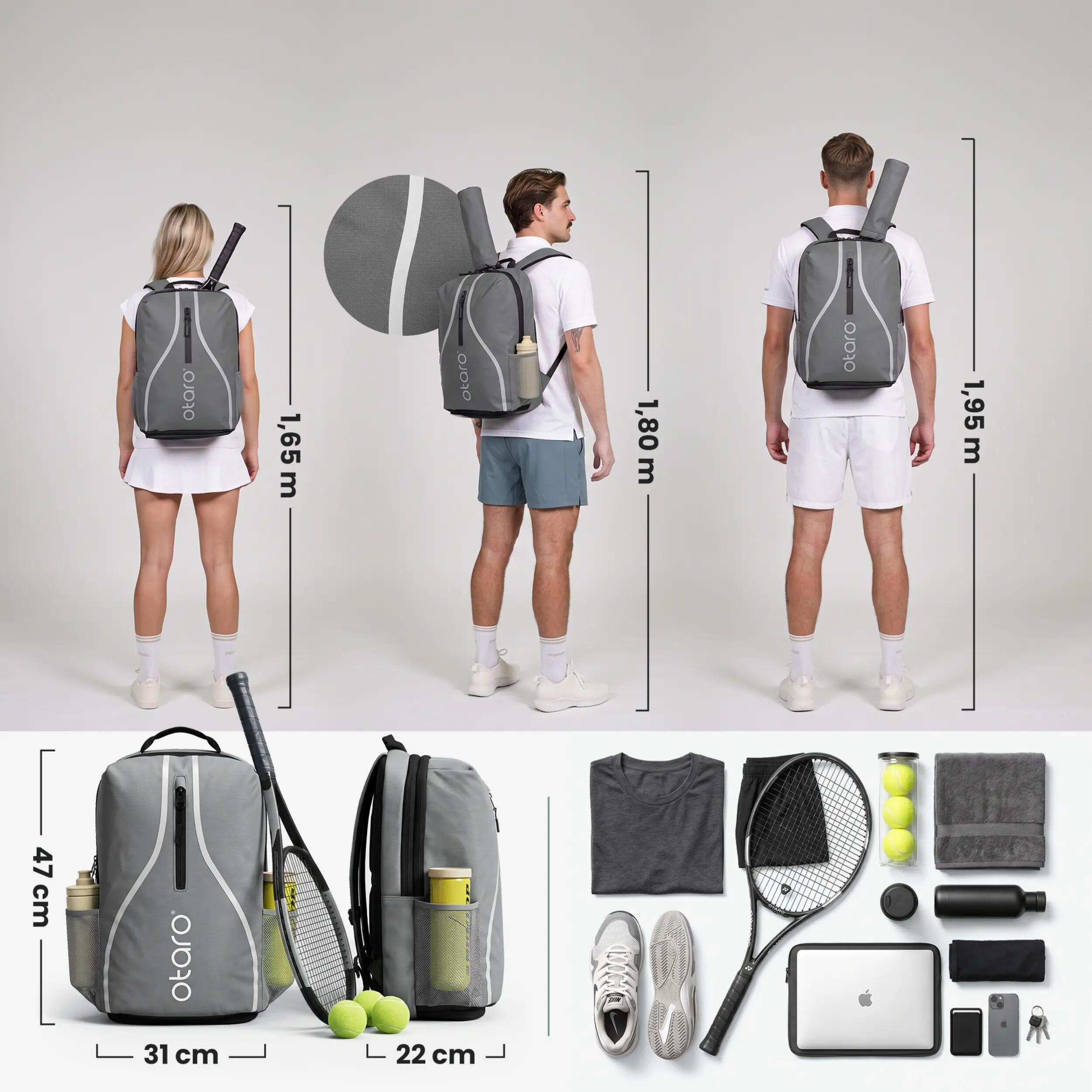 Tennis-rugzak 1-2 racket | Classic 30L - Grijs 4/8