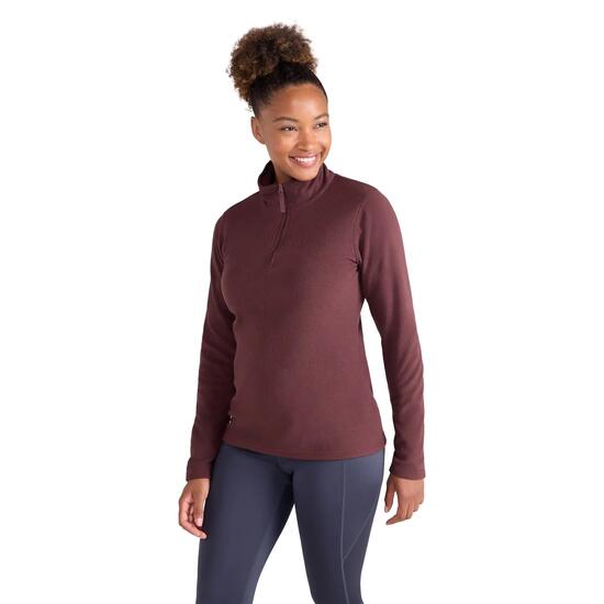Polaire de Randonnée Femme Demi-Zip Légère Respirante, Camber II