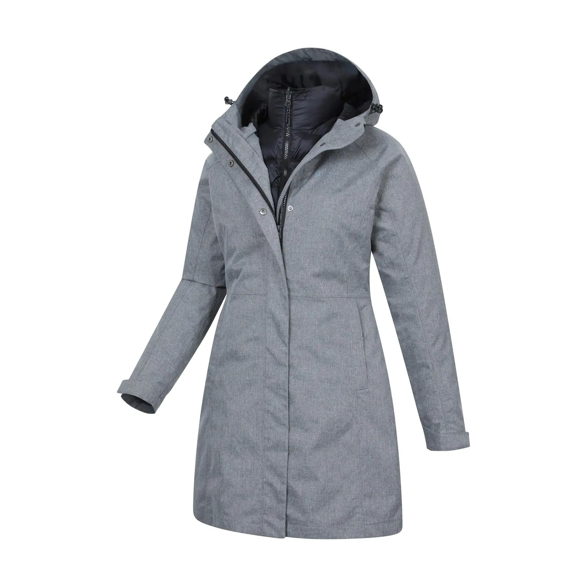 Damen Wandern 3-in-1-Jacke Lang Wasserdicht Winddicht Kapuze - Alaskan 9/13