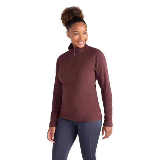 Polaire de Randonnée Femme Demi-Zip Légère Respirante, Camber II