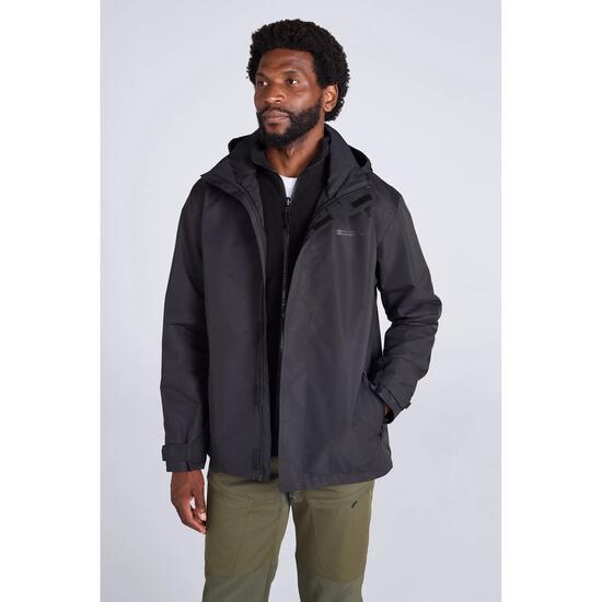 Herren Wandern 3-in-1-Jacke Wasserdicht Atmungsaktiv - Fell