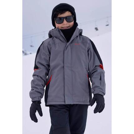 Veste de Ski Enfant Déperlante Capuche Doublure Chaude, Raptor